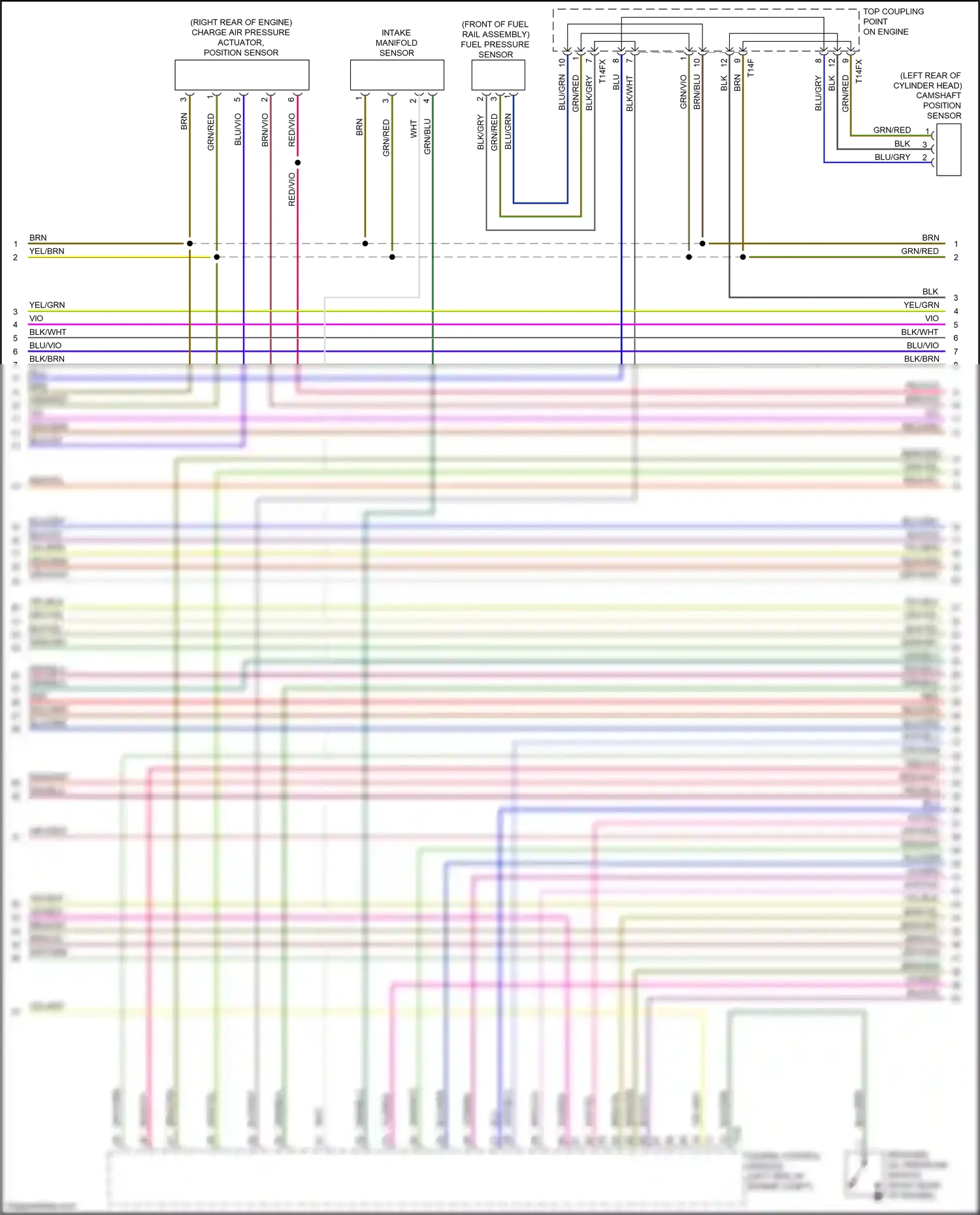 Wiring diagram top coupling point on engine for Audi TTS 8S (2014-2018) (3 of 10)