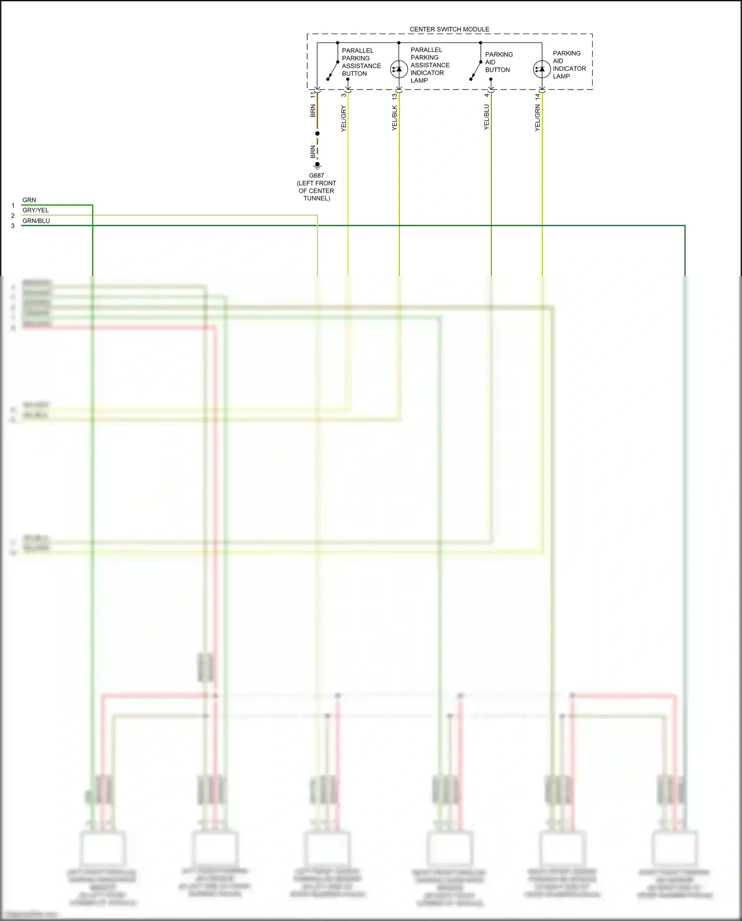 Wiring diagram yel/blu for Audi TTS 8S (2014-2018) (14 of 18)