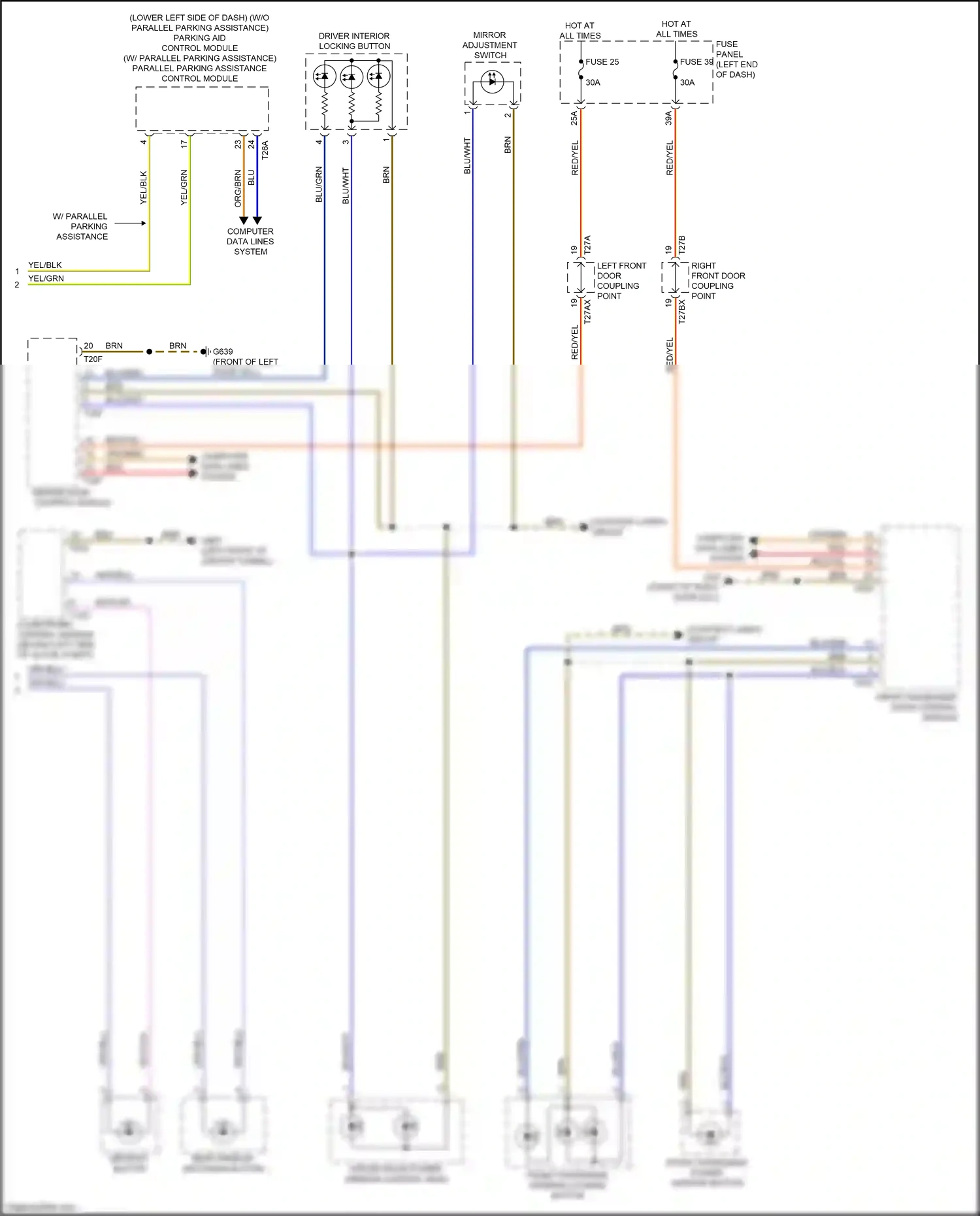 Wiring diagram yel/grn for Audi TTS 8S (2014-2018) (3 of 11)