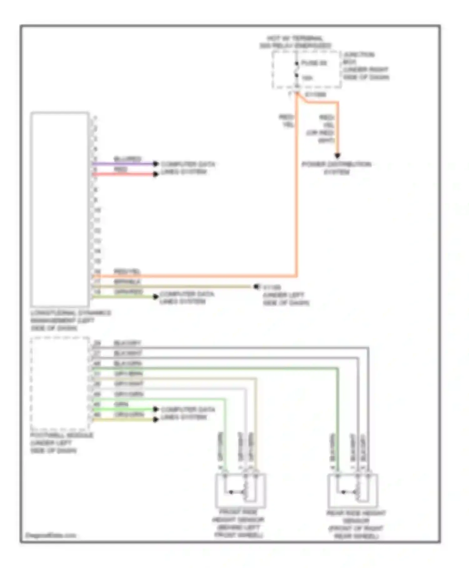 1 series BMW E81/E82/E87/E88 facelift 2 (2011-2014): Electronic suspension circuit