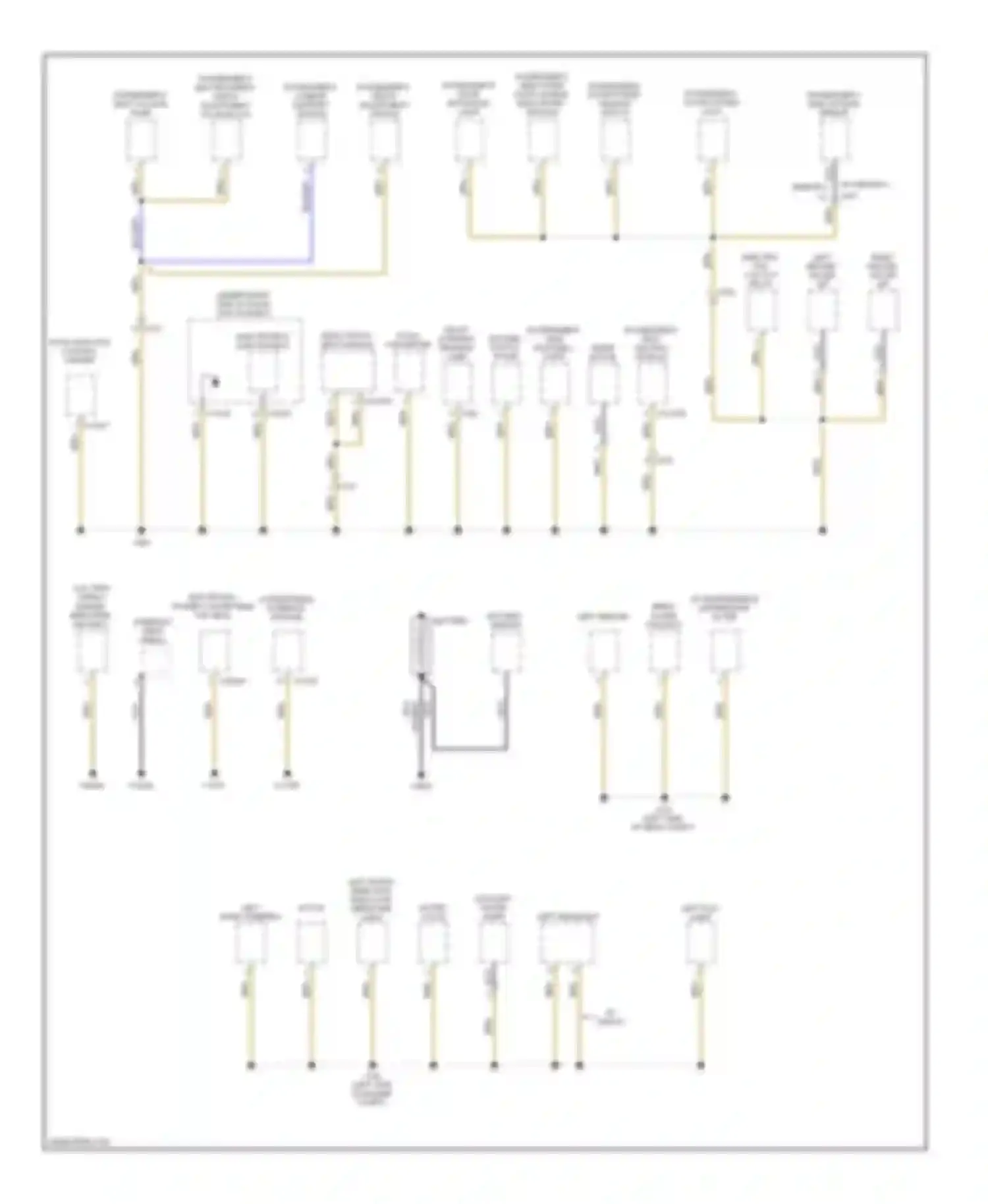 1 series BMW E81/E82/E87/E88 facelift 2 (2011-2014): Ground distribution circuit (1 of 4)
