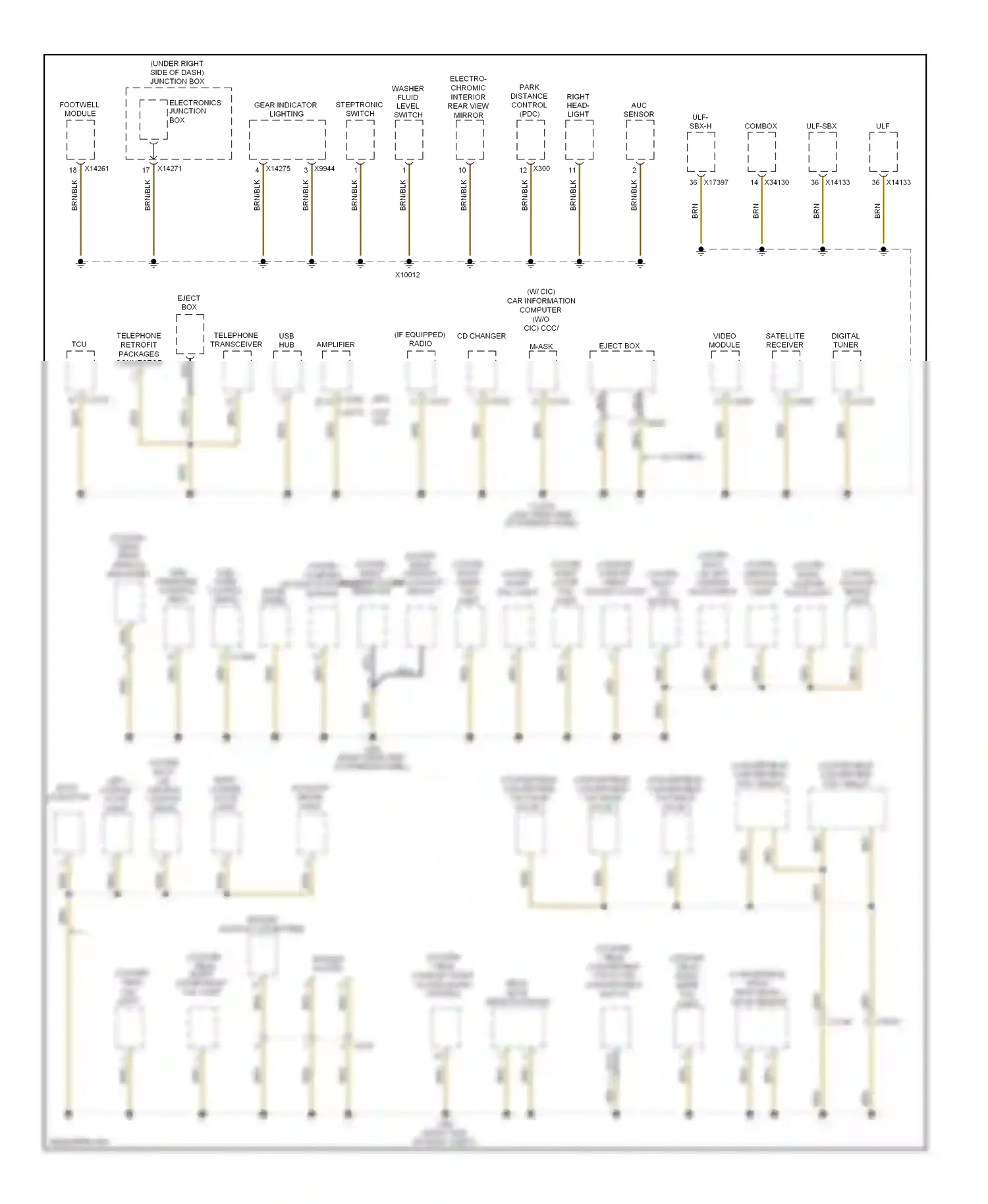 BMW 1 series E81/E82/E87/E88 facelift 2 (2011-2014) auxiliary brake light wiring diagram  (2 of 2)