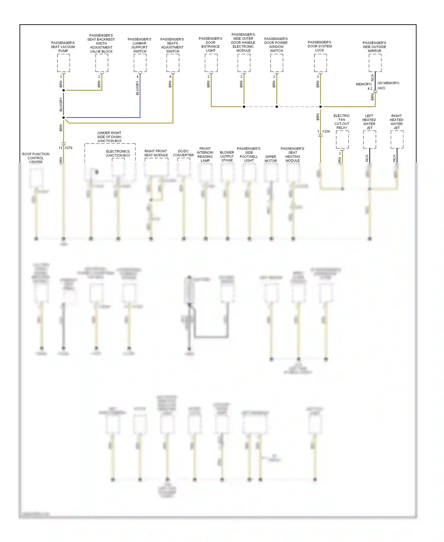 Wiring diagram auxiliary water left headlight pump for BMW 1 series E81/E82/E87/E88 facelift 2 (2011-2014) (1 of 1)