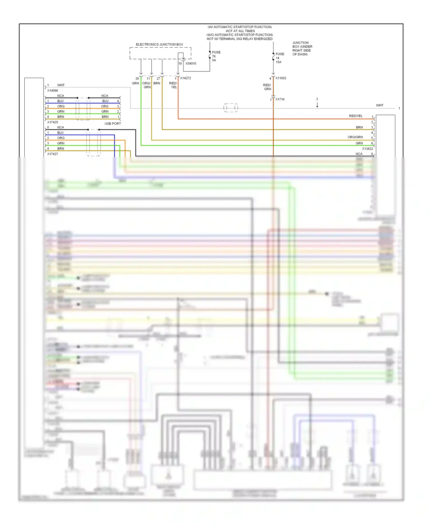 Wiring diagram car information computer cic for BMW 1 series E81/E82/E87/E88 facelift 2 (2011-2014) (1 of 5)