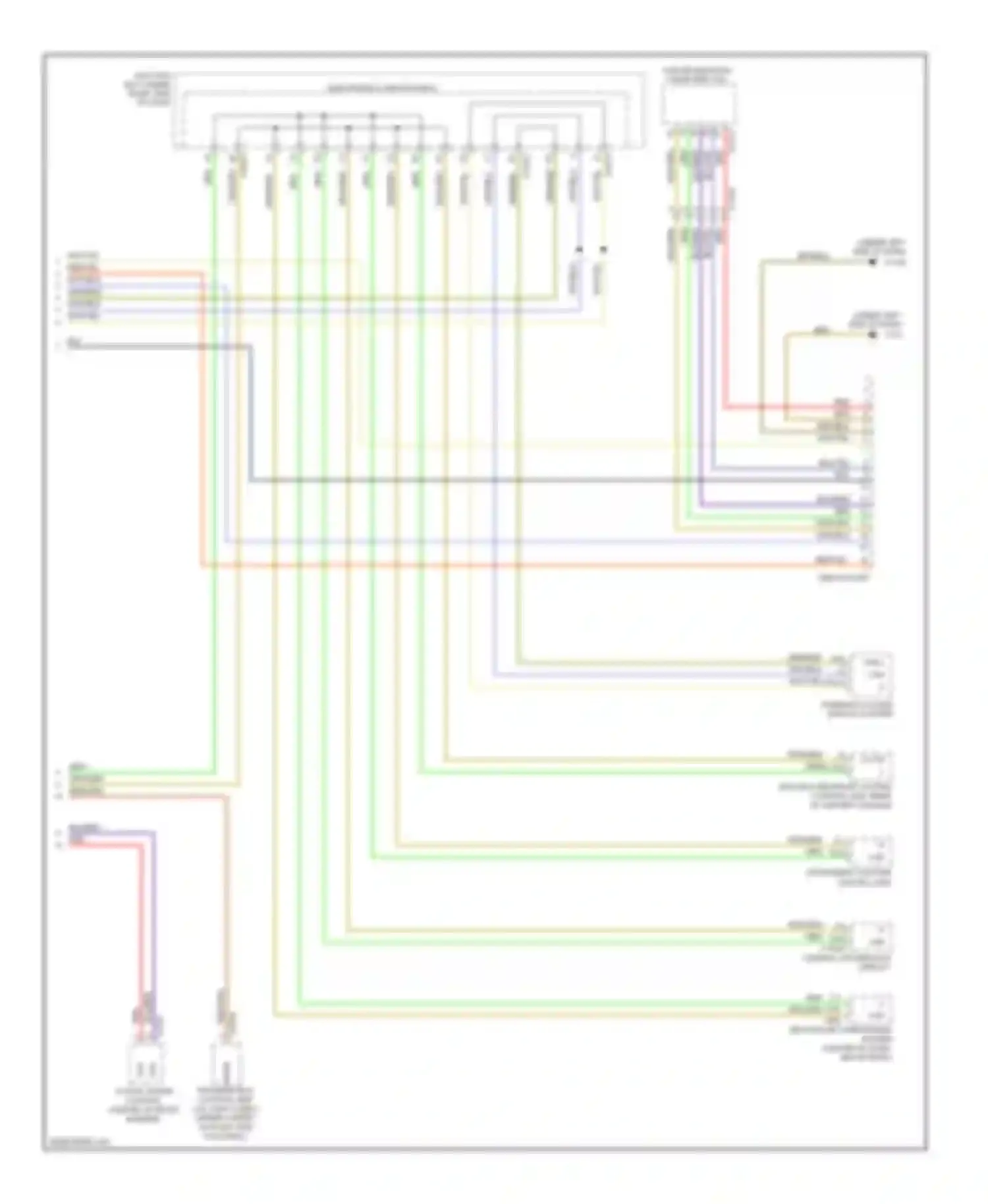 Wiring diagram central information display for BMW 1 series E81/E82/E87/E88 facelift 2 (2011-2014) (2 of 9)