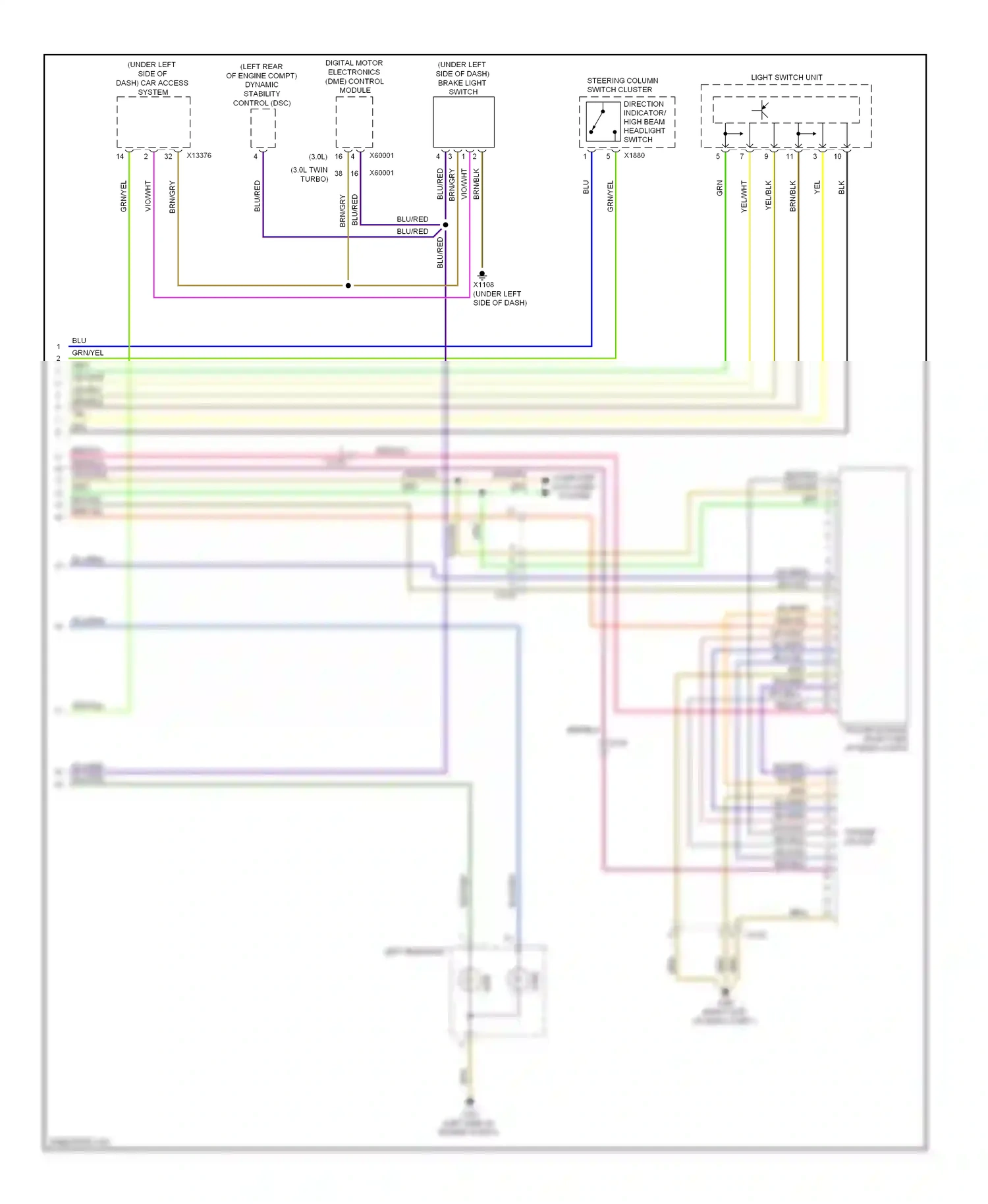 BMW 1 series E81/E82/E87/E88 facelift 2 (2011-2014) digital motor electronics (dme) control module wiring diagram  (1 of 1)
