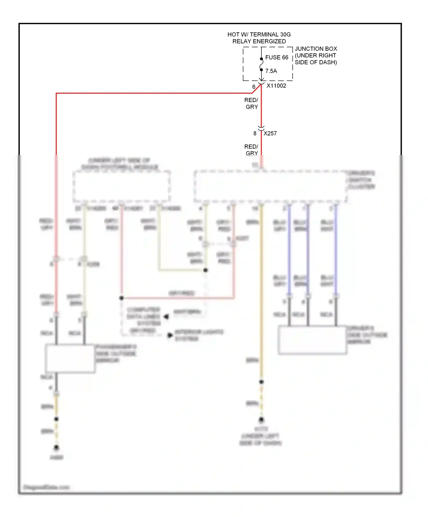 BMW 1 series E81/E82/E87/E88 facelift 2 (2011-2014) driver's switch cluster wiring diagram  (5 of 6)