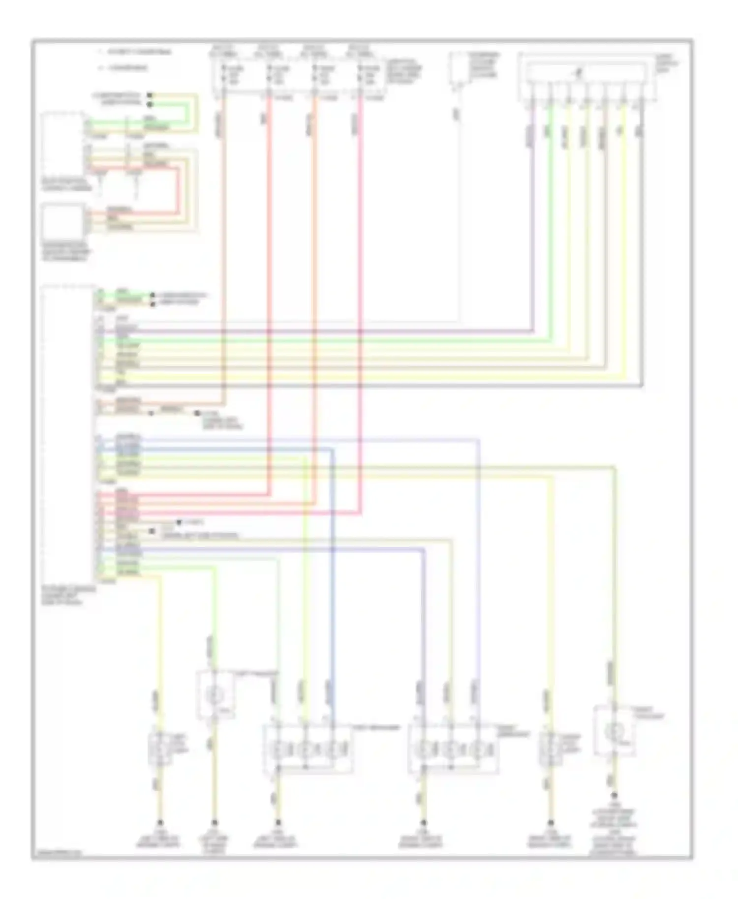Wiring diagram except convertible for BMW 1 series E81/E82/E87/E88 facelift 2 (2011-2014) (2 of 3)
