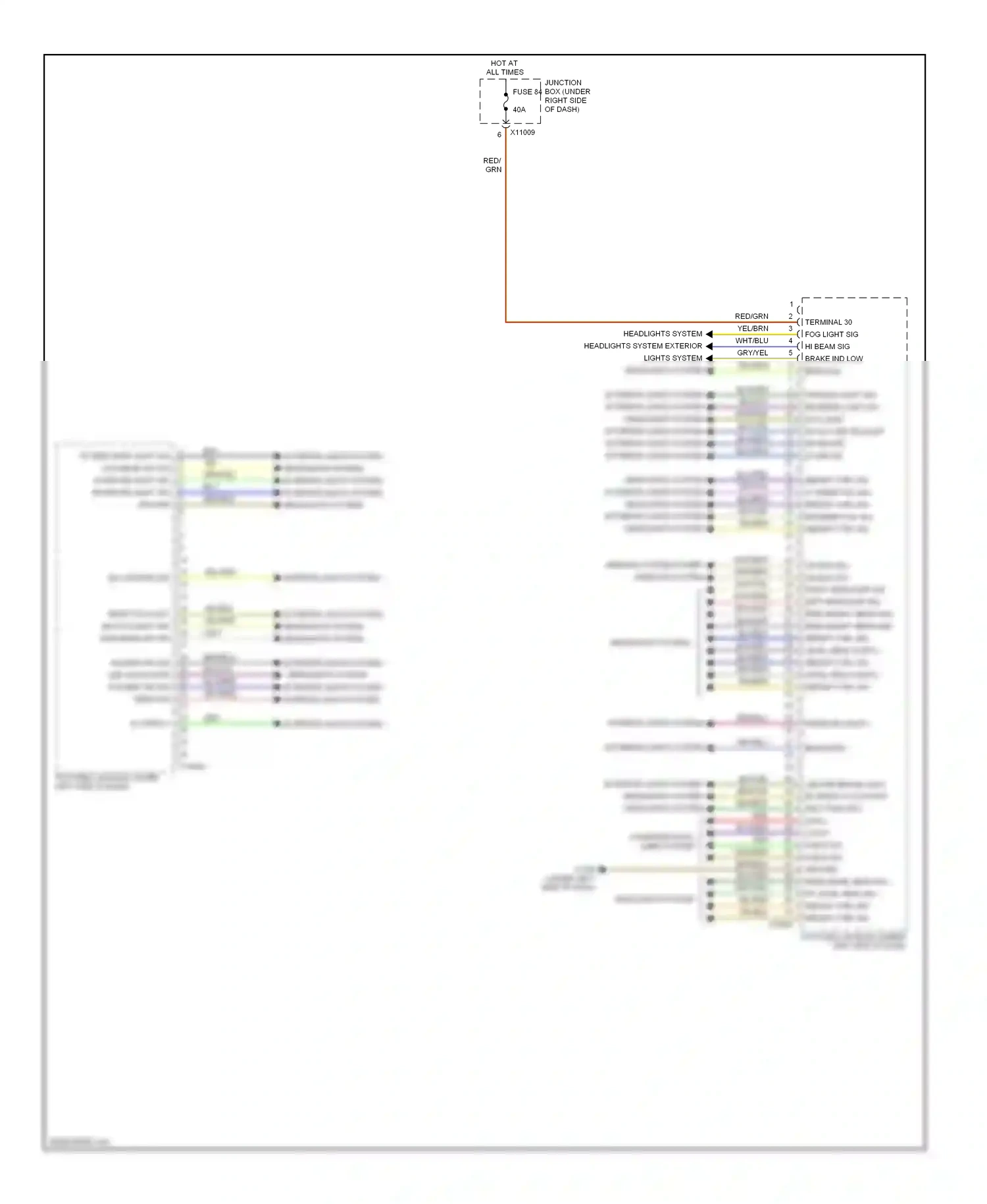 Wiring diagram interior lights for BMW 1 series E81/E82/E87/E88 facelift 2 (2011-2014) (1 of 2)