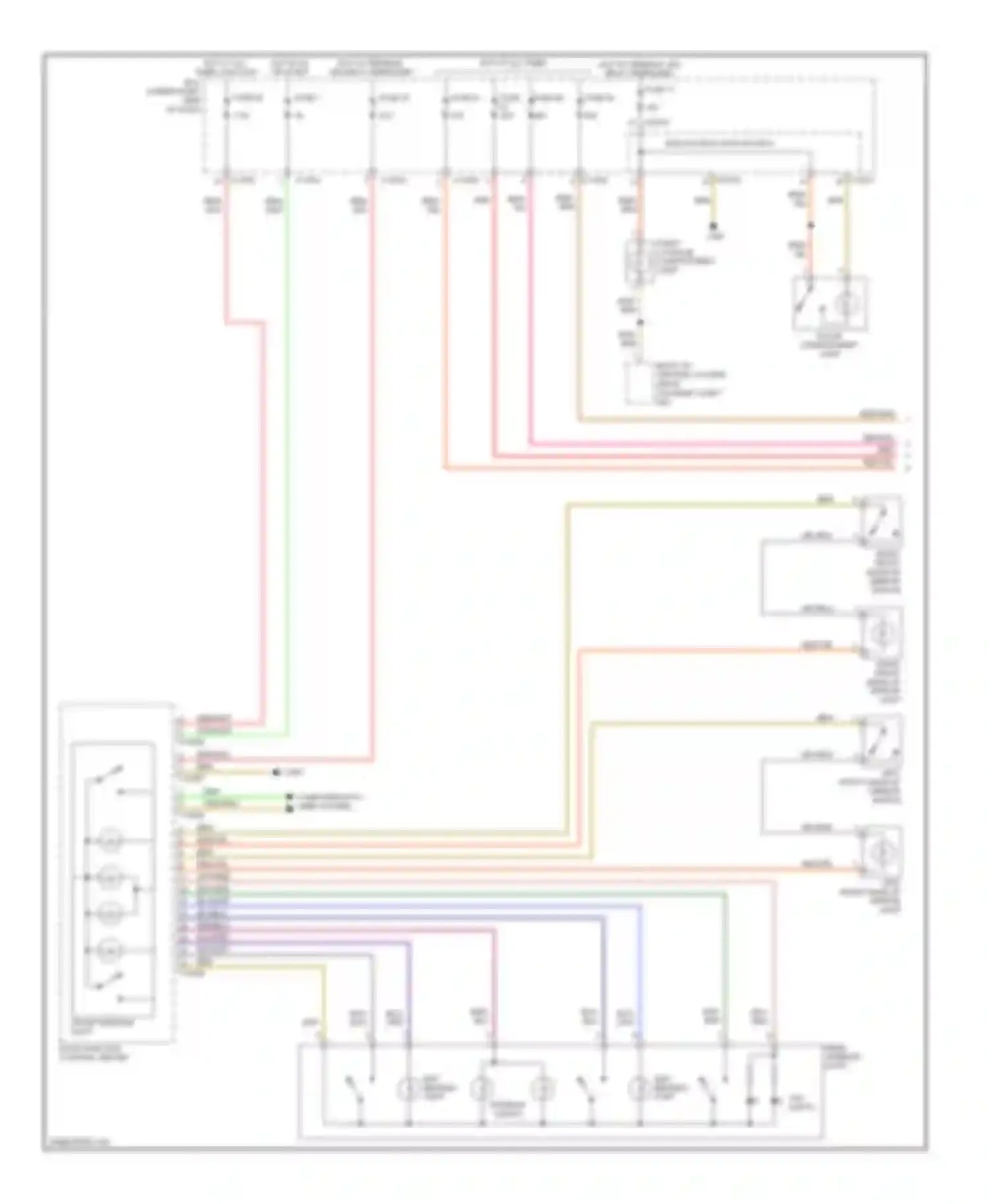 Wiring diagram left front make up mirror switch for BMW 1 series E81/E82/E87/E88 facelift 2 (2011-2014) (1 of 1)