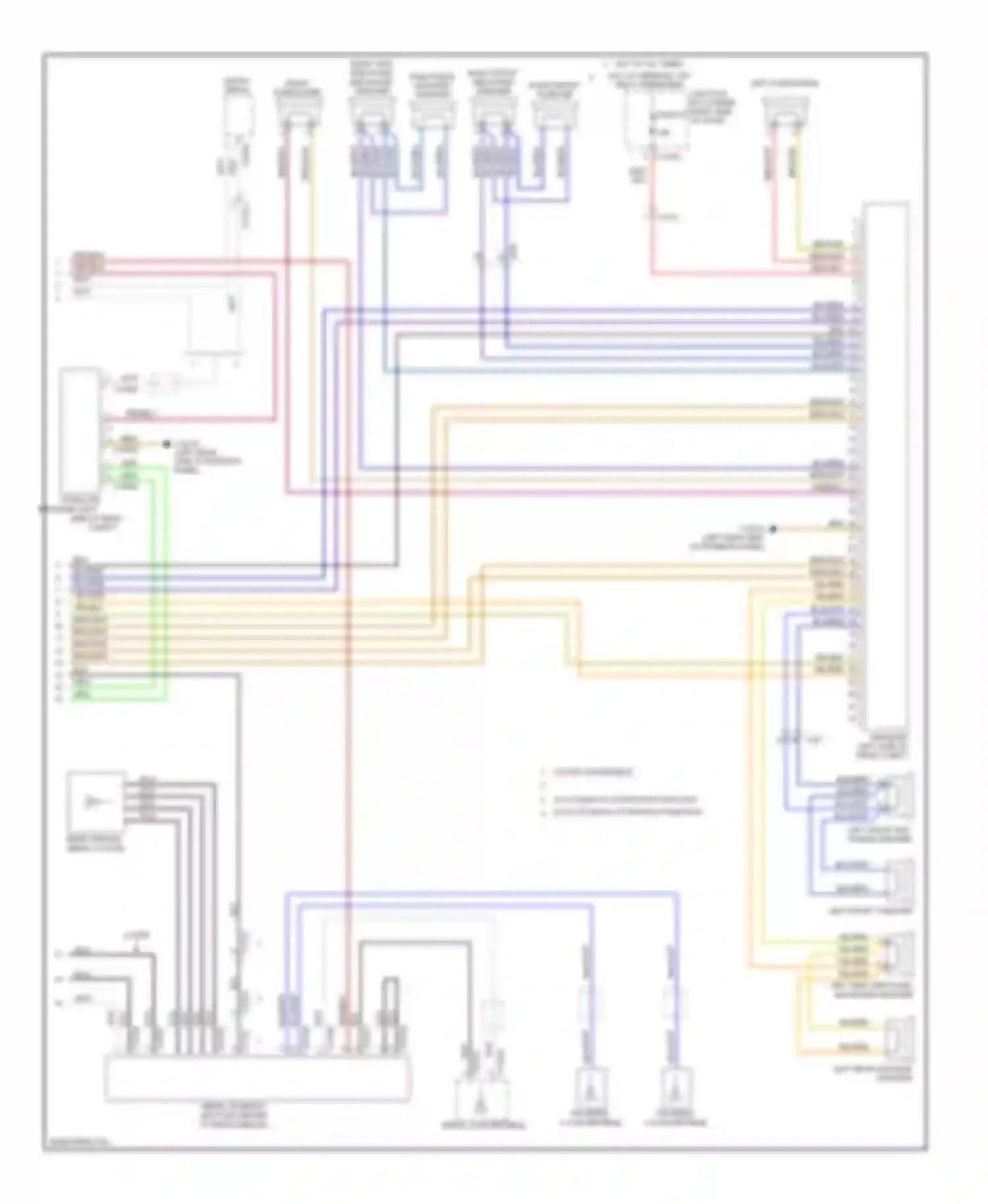 Wiring diagram left side trim panel mid-range speaker for BMW 1 series E81/E82/E87/E88 facelift 2 (2011-2014) (2 of 4)
