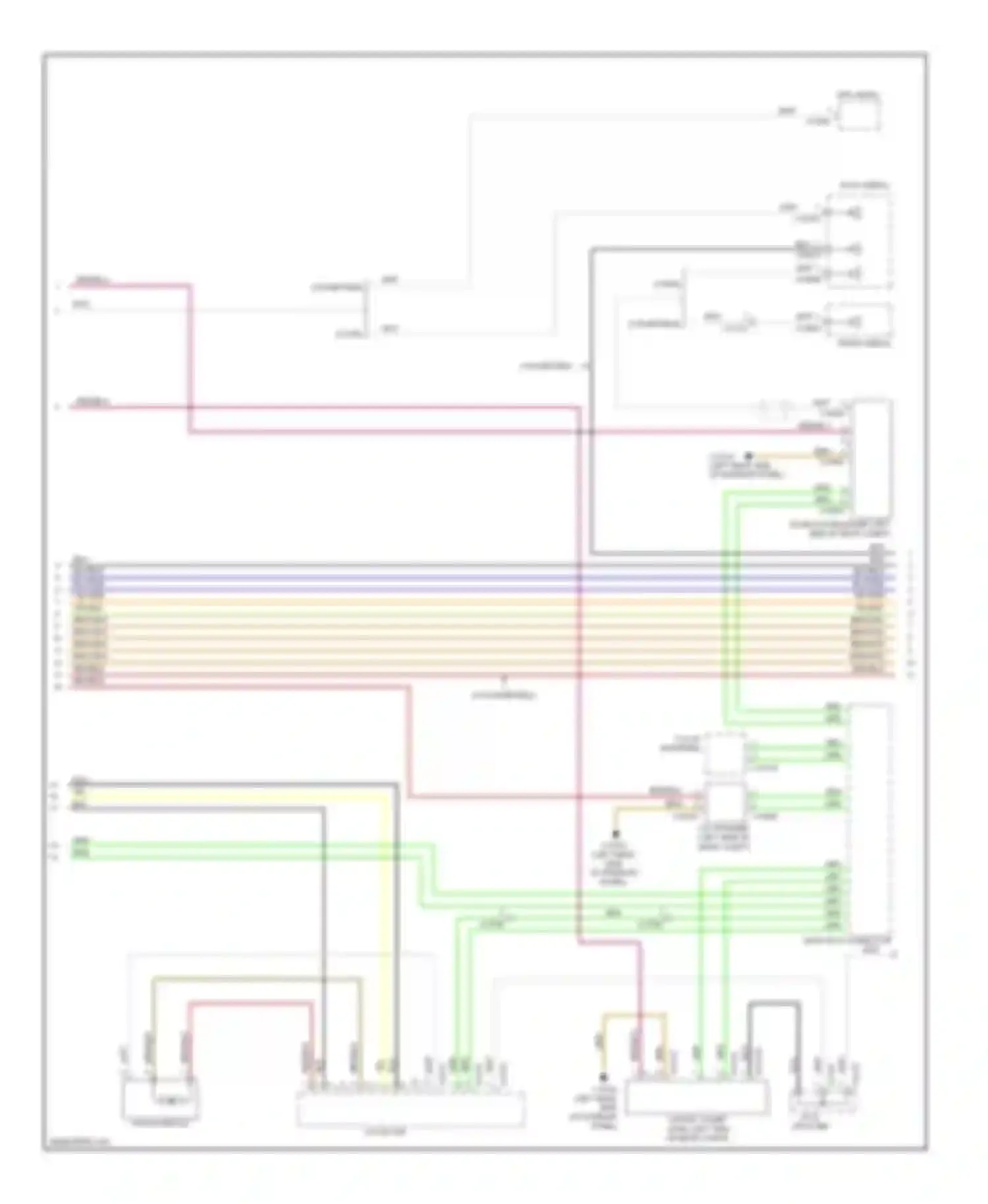 Wiring diagram most-bus connector for BMW 1 series E81/E82/E87/E88 facelift 2 (2011-2014) (3 of 9)