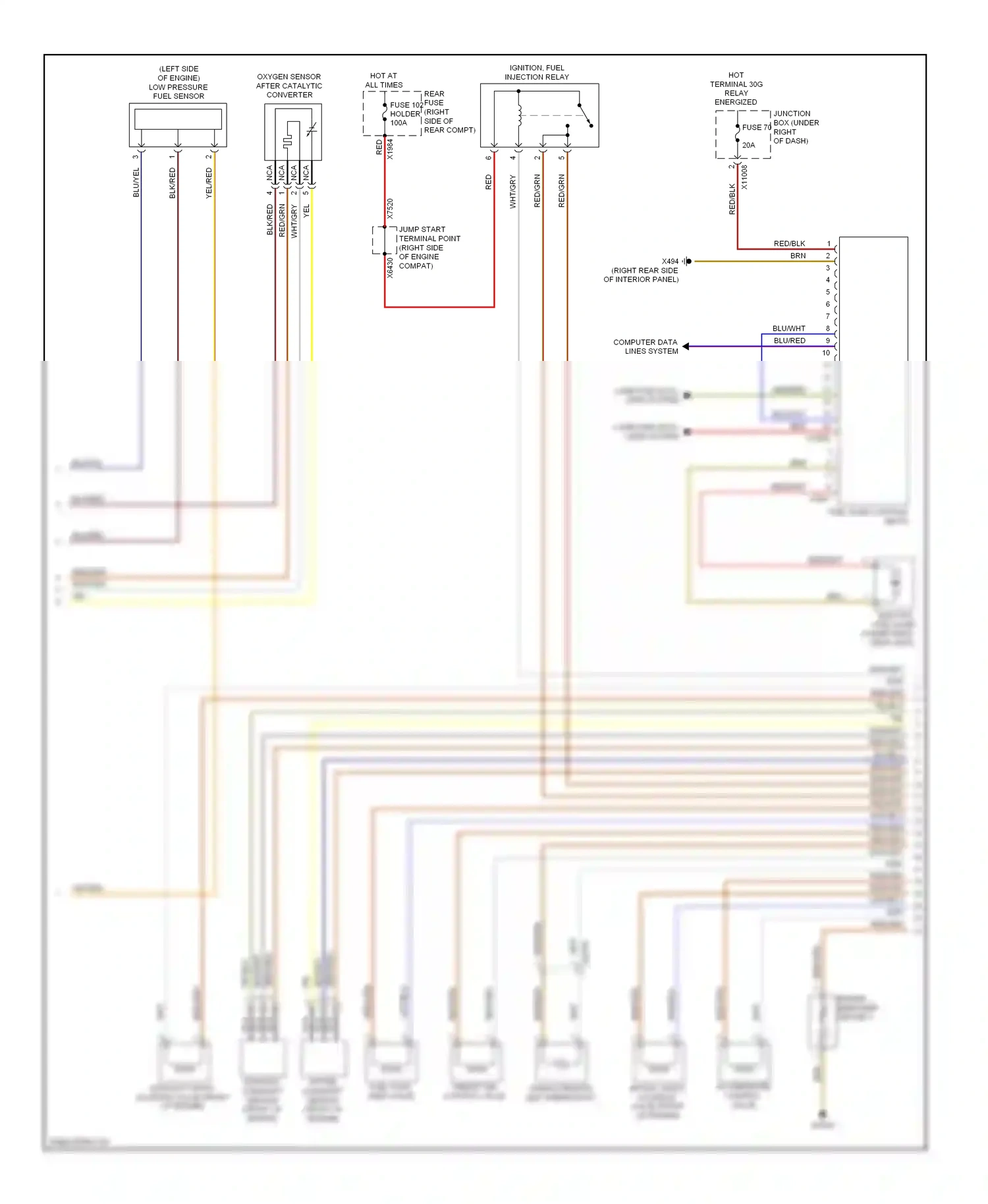 BMW 1 series E81/E82/E87/E88 facelift 2 (2011-2014) wht/blu wiring diagram  (34 of 37)