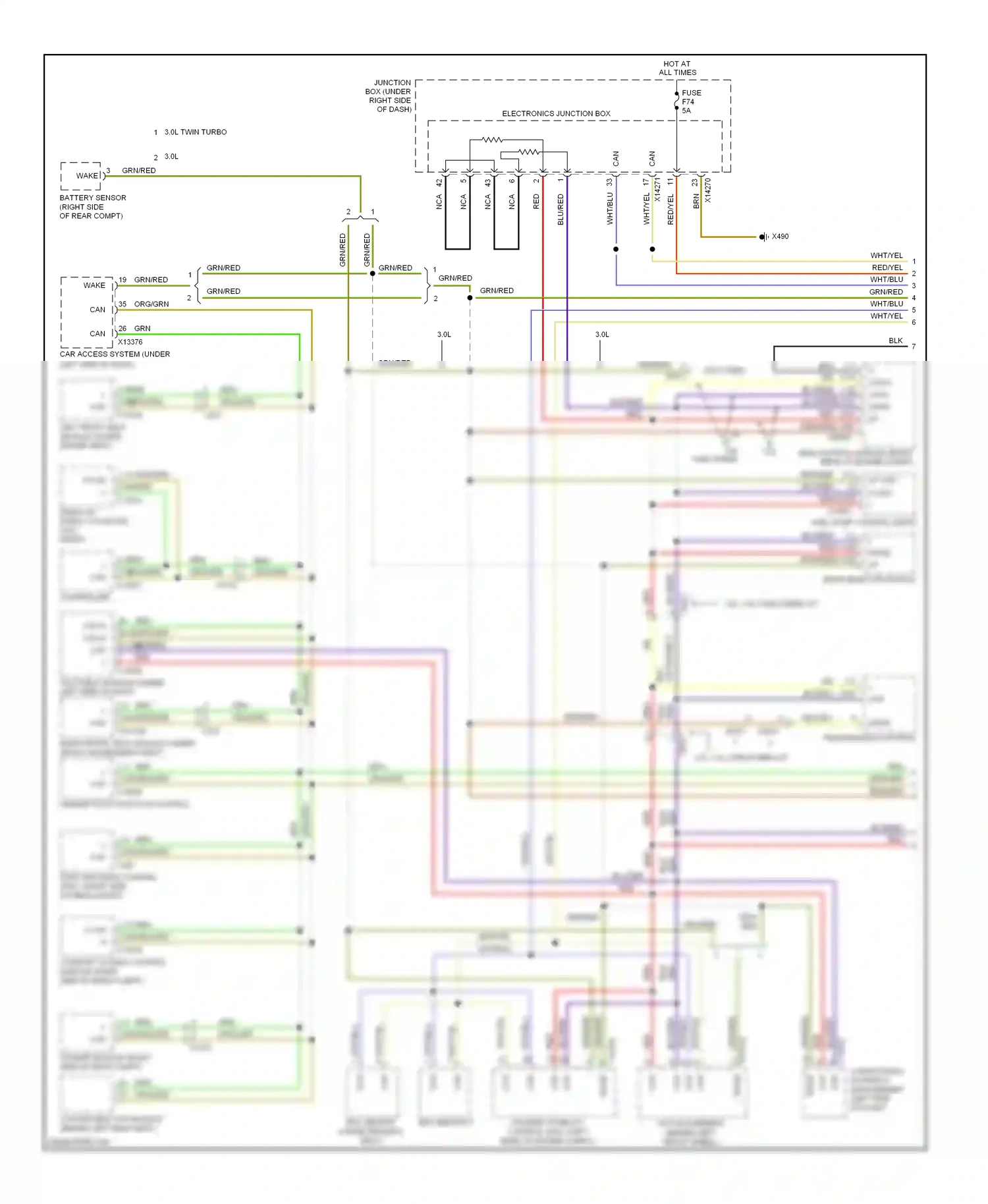 BMW 1 series E81/E82/E87/E88 facelift 2 (2011-2014) yel/grn wiring diagram  (2 of 16)