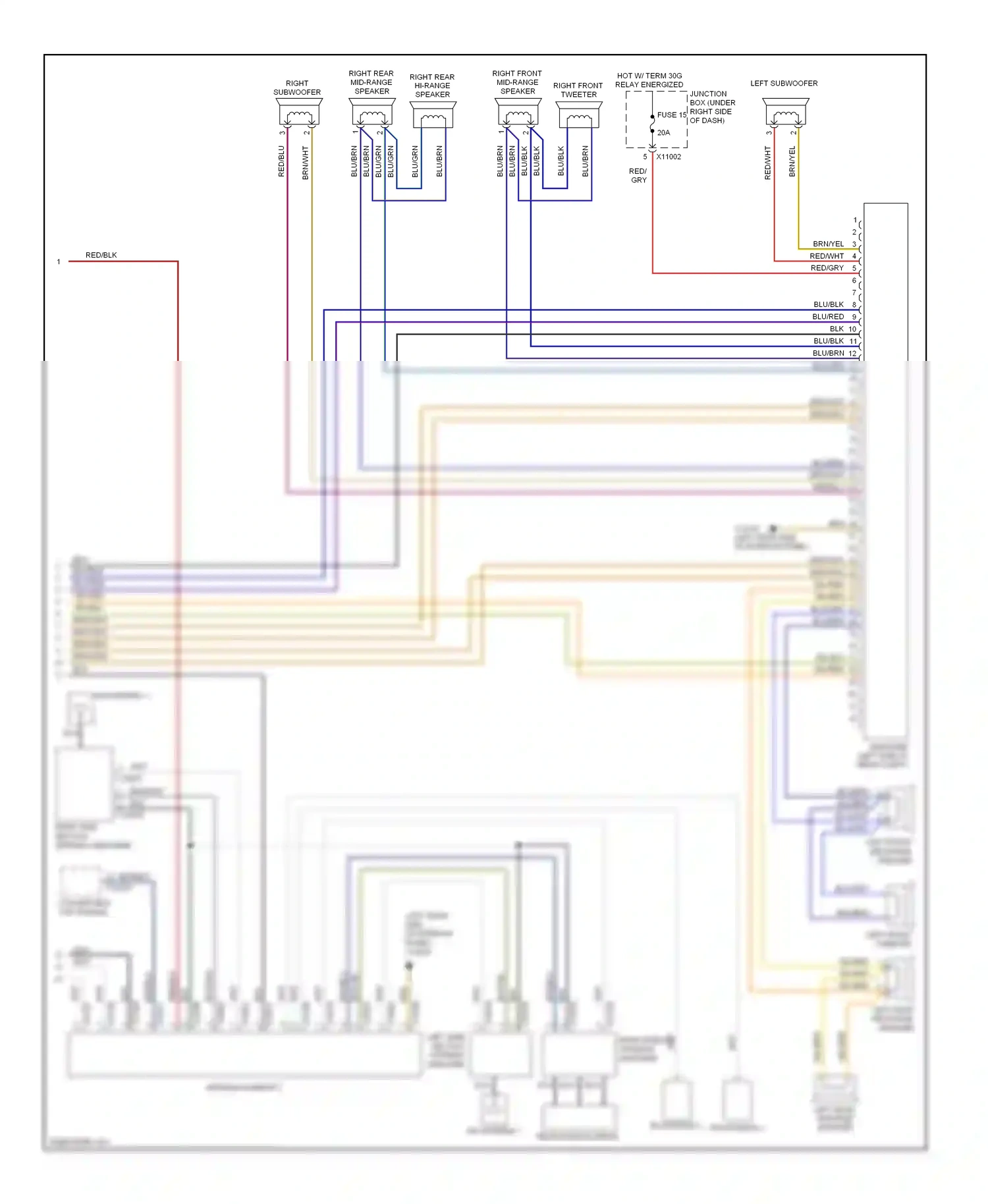 BMW 1 series E81/E82/E87/E88 facelift (2007-2011) blk/yel wiring diagram  (26 of 32)
