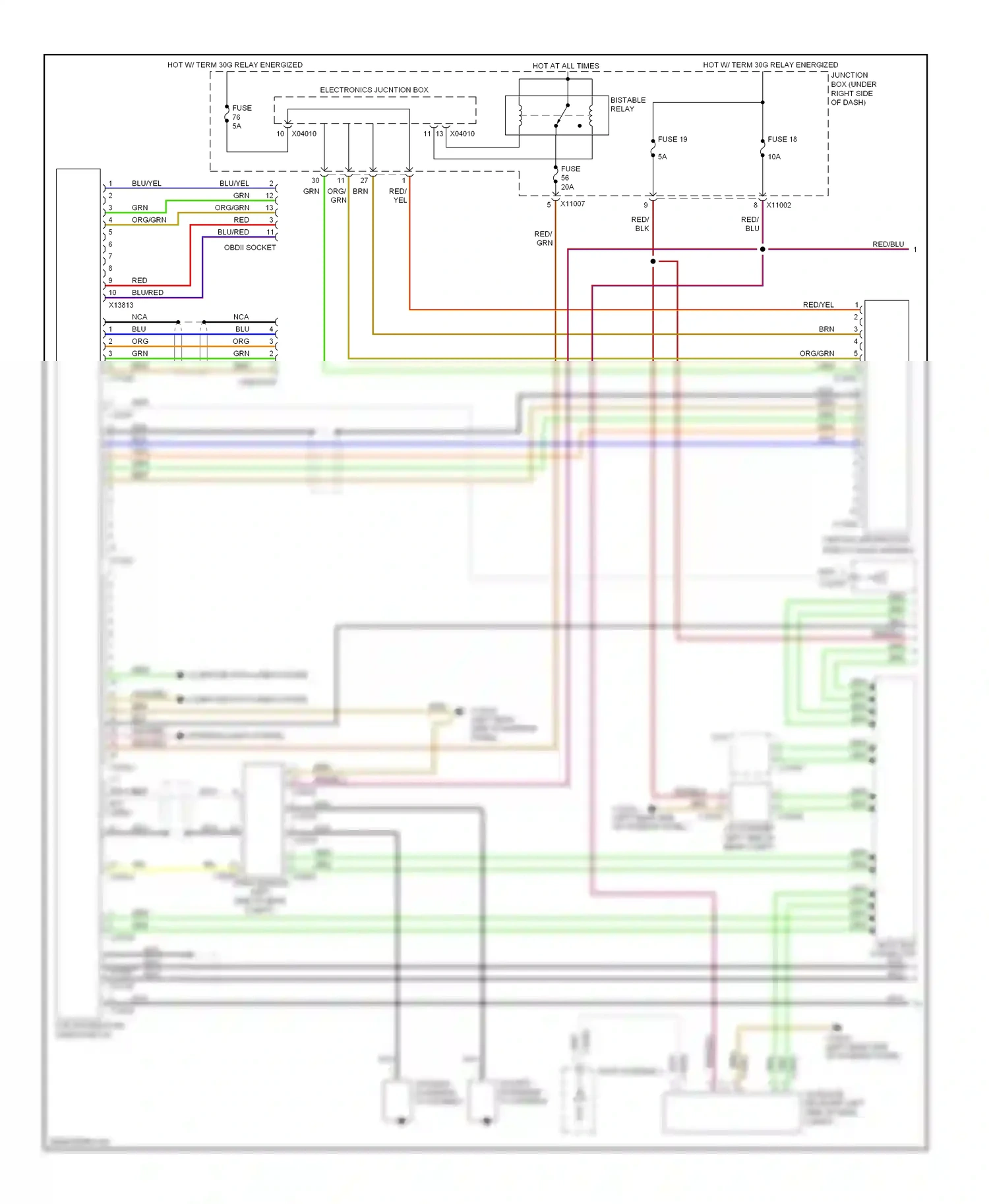 Wiring diagram blu for BMW 1 series E81/E82/E87/E88 facelift (2007-2011) (31 of 85)