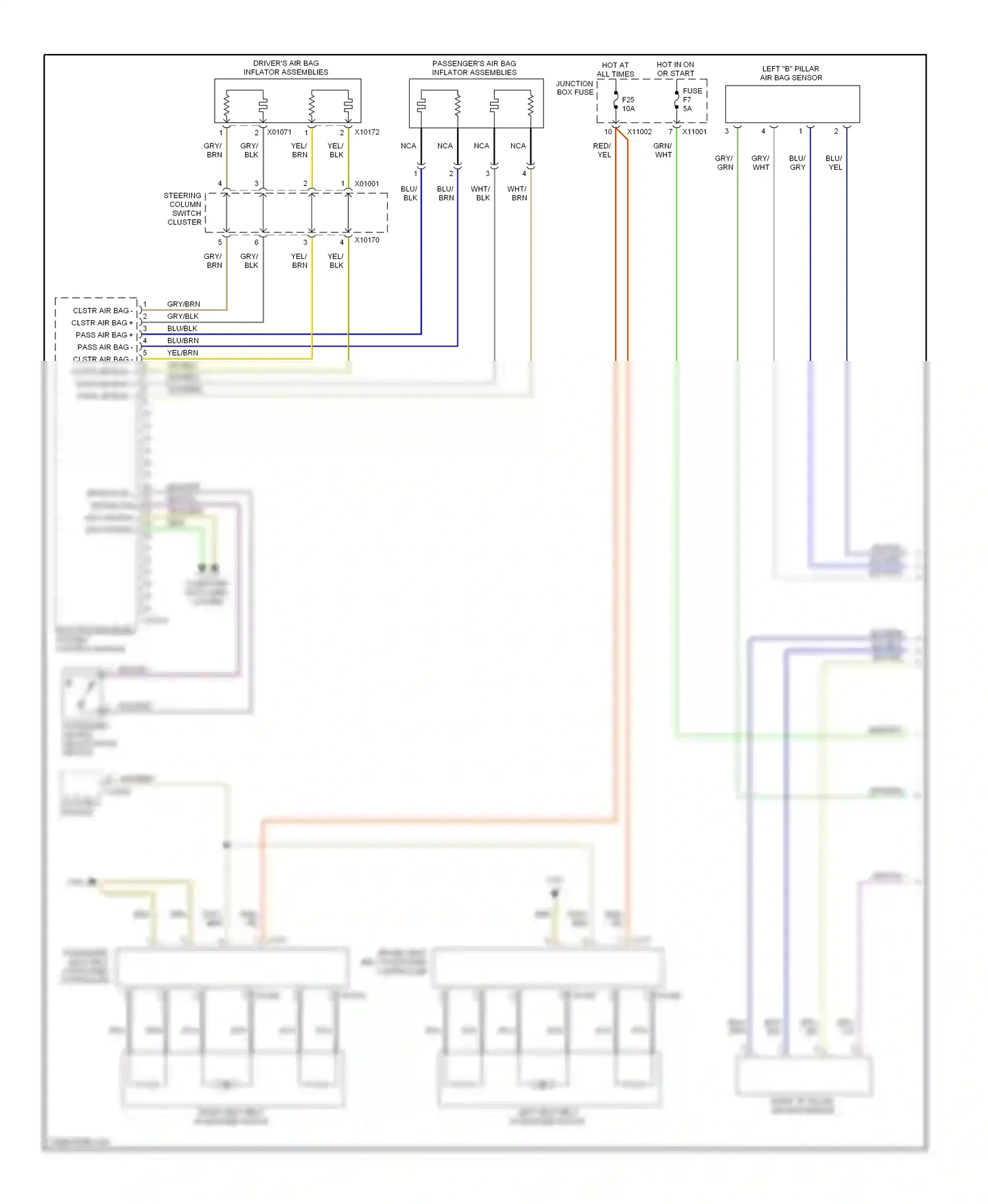 BMW 1 series E81/E82/E87/E88 facelift (2007-2011) blu/brn wiring diagram  (49 of 52)