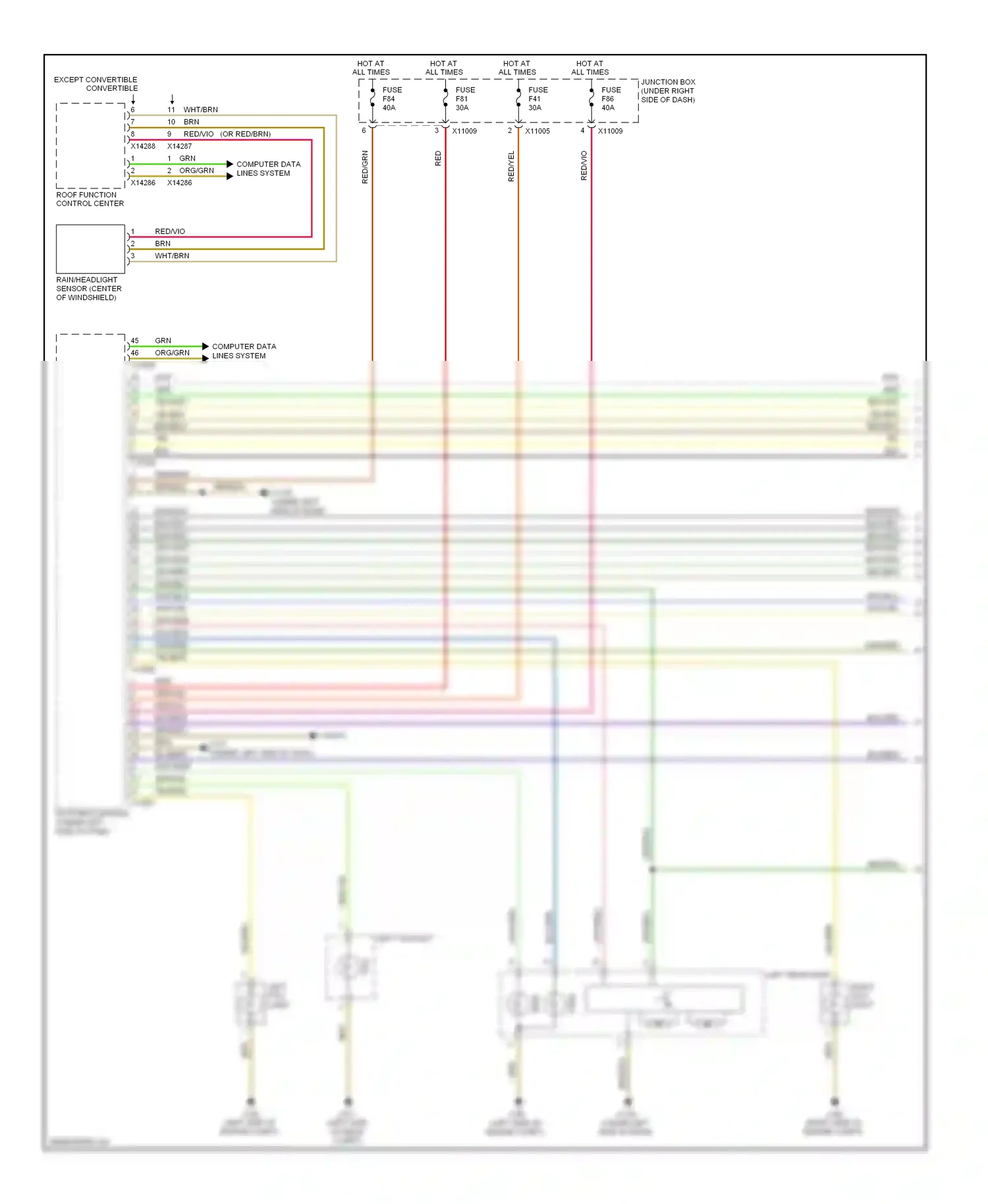 BMW 1 series E81/E82/E87/E88 facelift (2007-2011) blu/brn wiring diagram  (1 of 52)