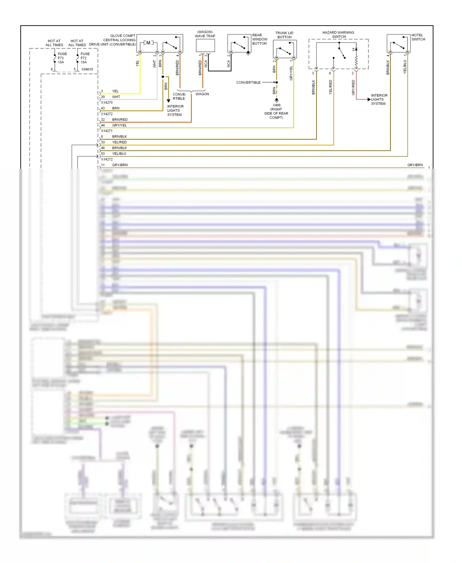 Wiring diagram brn/yel for BMW 1 series E81/E82/E87/E88 facelift (2007-2011) (1 of 41)