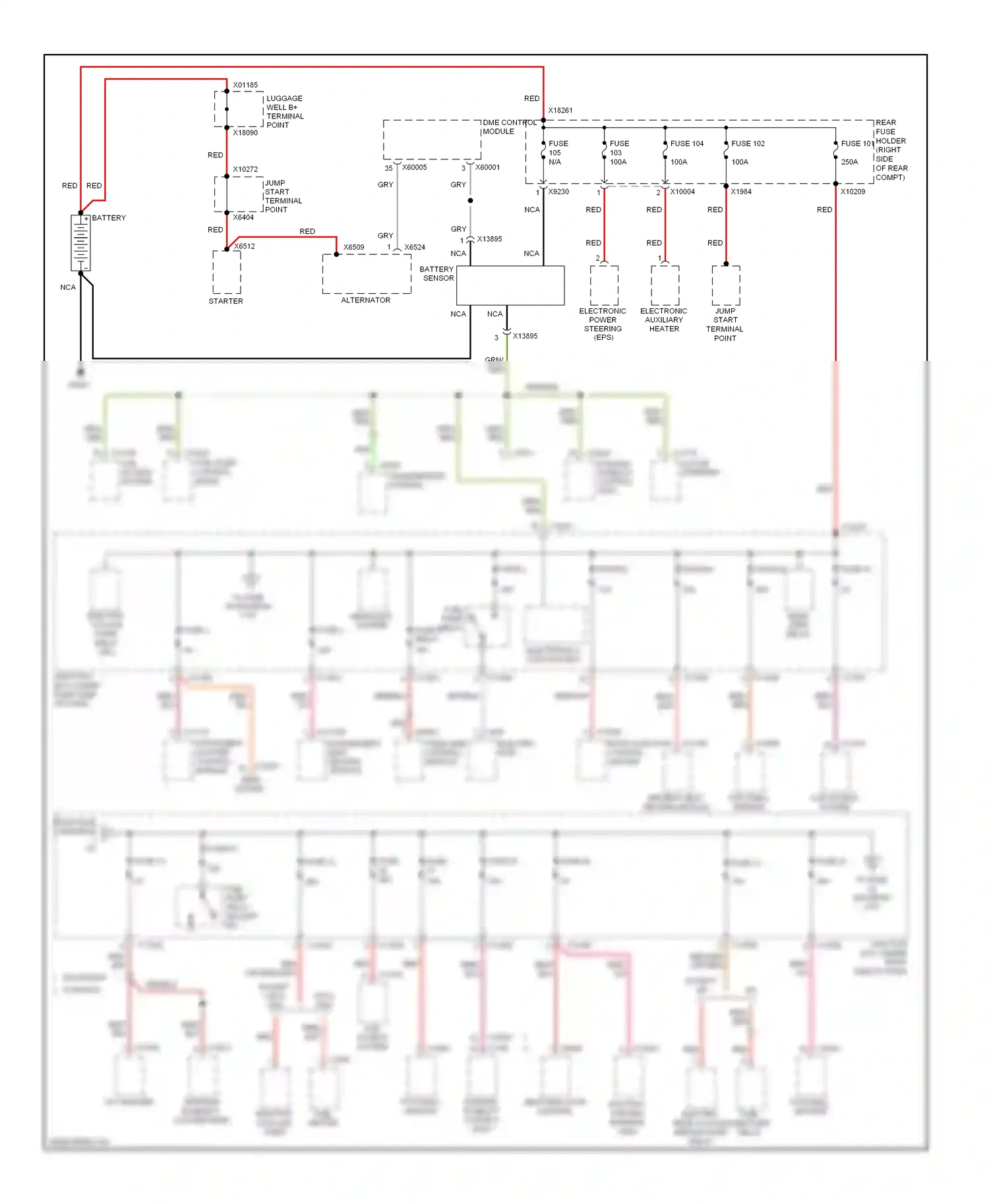 BMW 1 series E81/E82/E87/E88 facelift (2007-2011) fuse 63 wiring diagram  (2 of 2)
