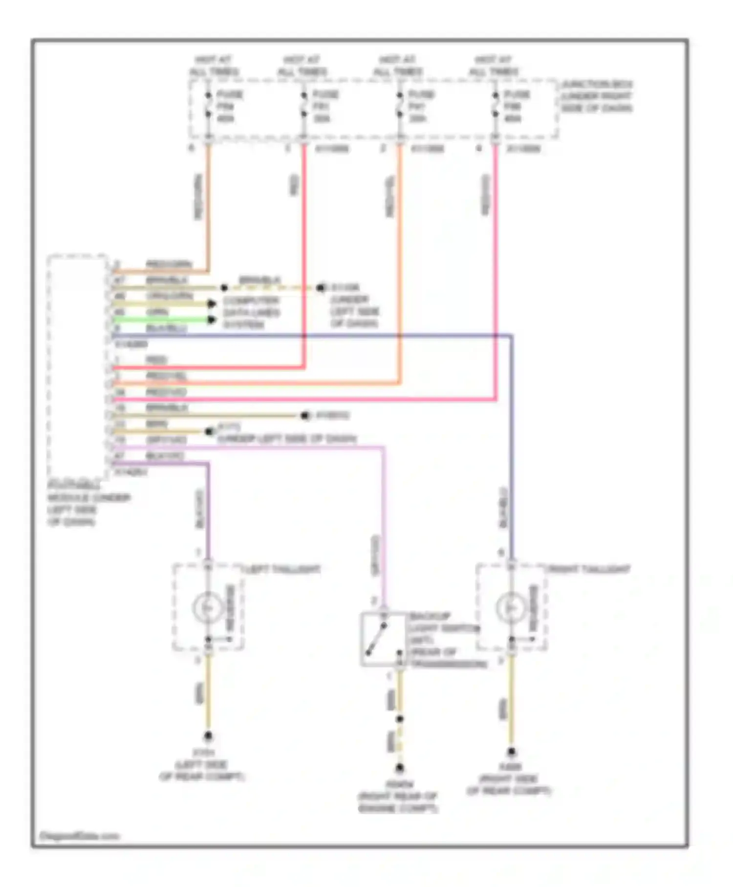 Wiring diagram computer data lines system for BMW 1 series E81/E82/E87/E88 facelift (2007-2011)