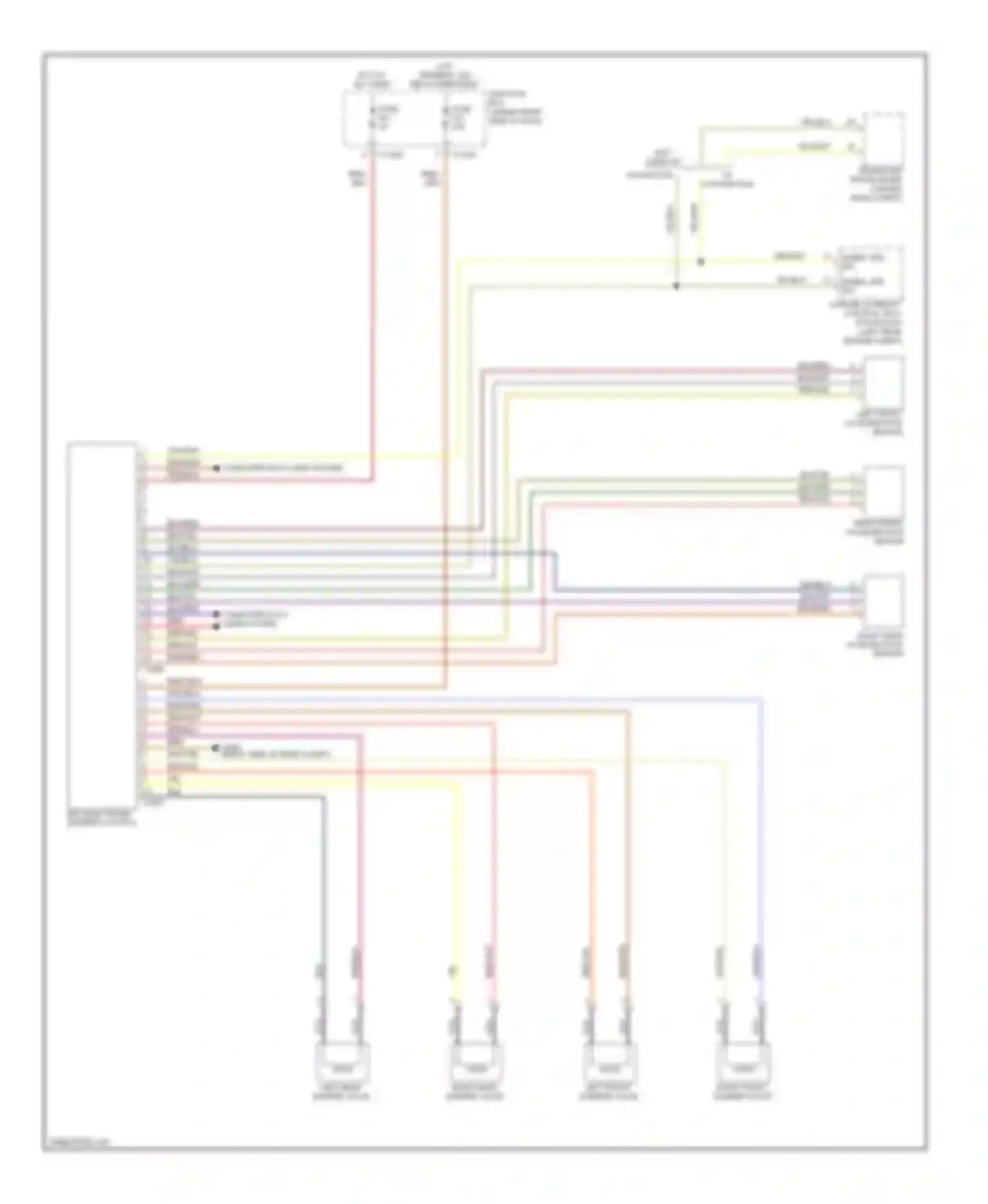 Wiring diagram left front acceleration sensor for BMW 1 series E81/E82/E87/E88 facelift (2007-2011)