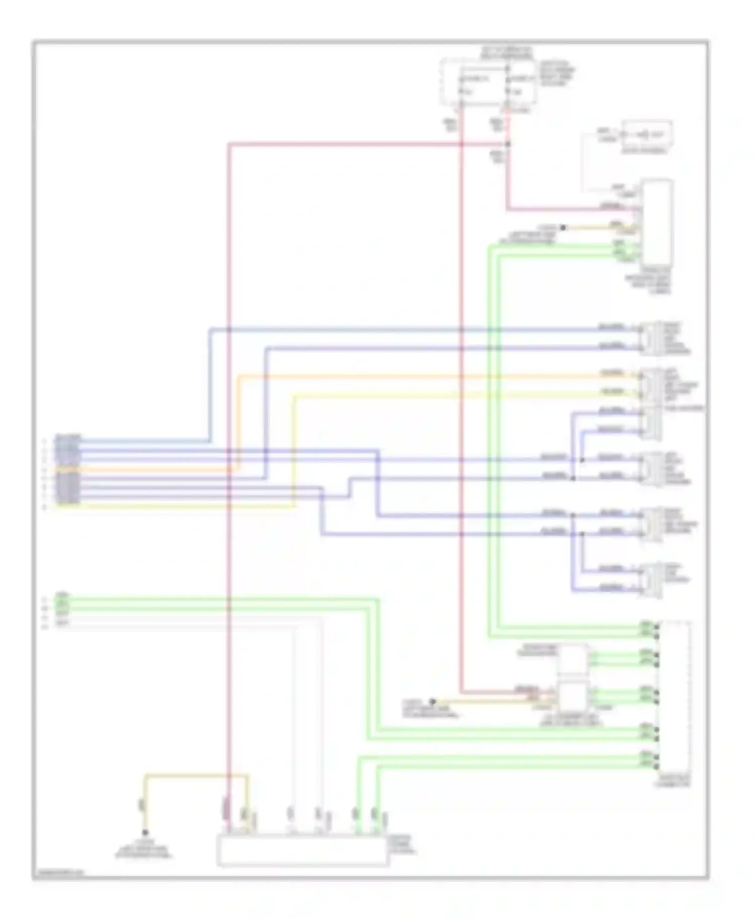 Wiring diagram left rear mid- range speaker left sub- woofer for BMW 1 series E81/E82/E87/E88 facelift (2007-2011) (2 of 6)