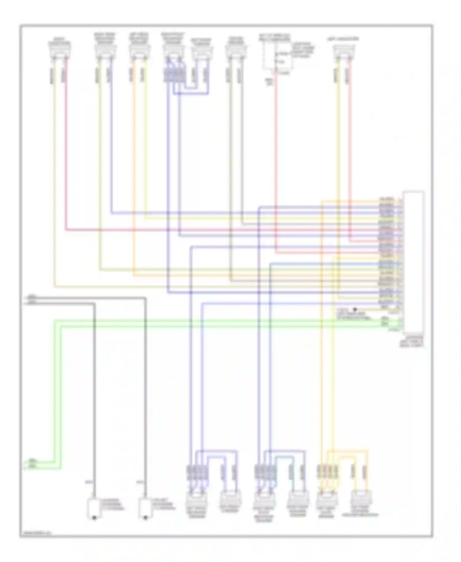 Wiring diagram left rear mid-range speaker for BMW 1 series E81/E82/E87/E88 facelift (2007-2011) (9 of 22)