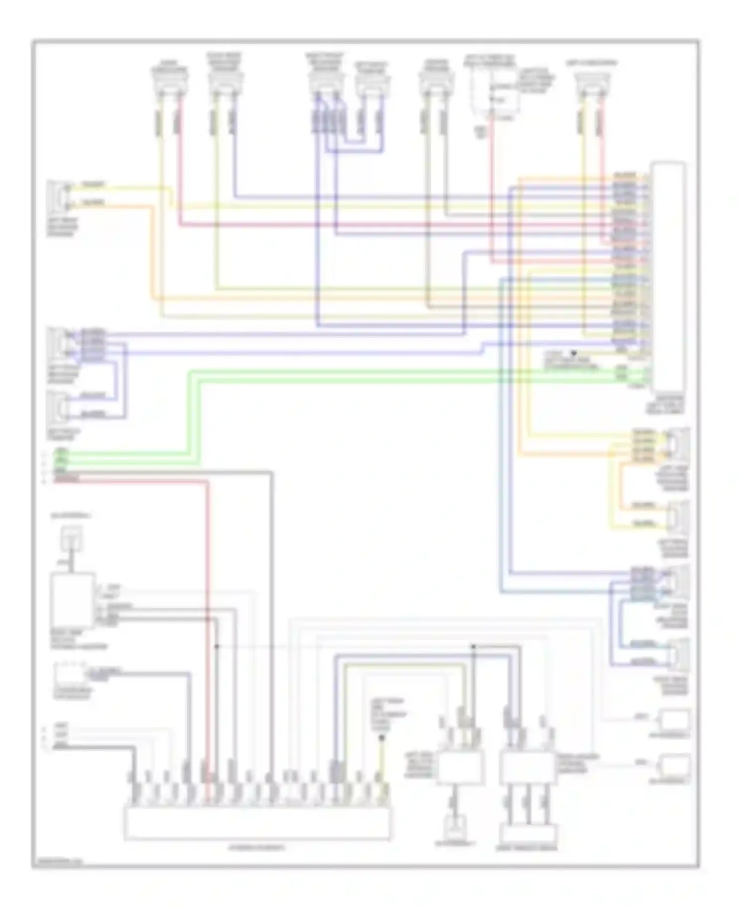 Wiring diagram left rear mid-range speaker for BMW 1 series E81/E82/E87/E88 facelift (2007-2011) (16 of 22)