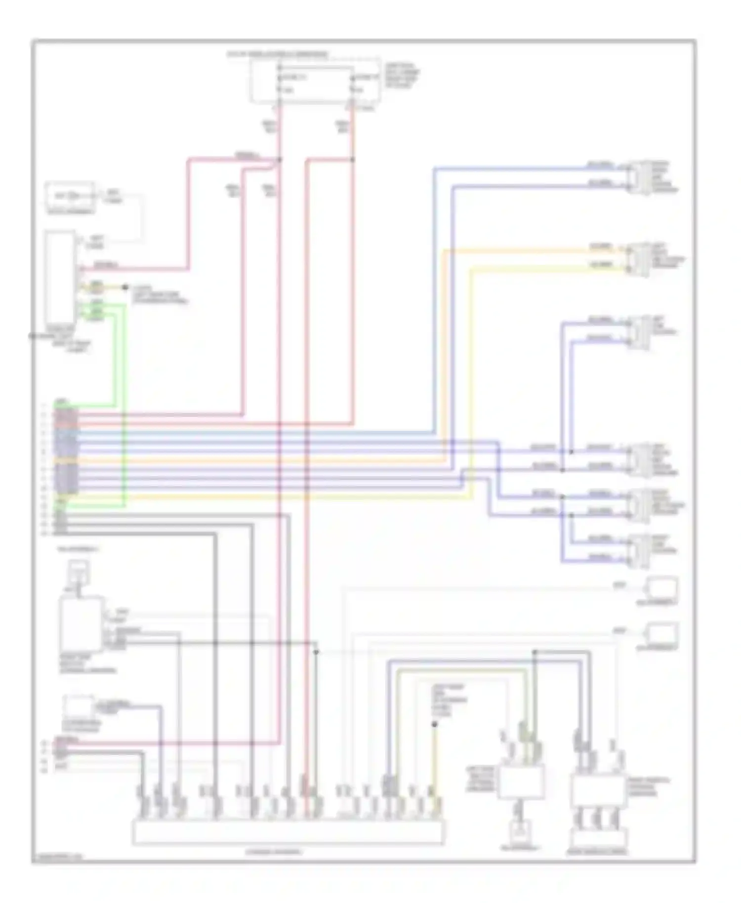 Wiring diagram left side section antenna for BMW 1 series E81/E82/E87/E88 facelift (2007-2011) (1 of 2)