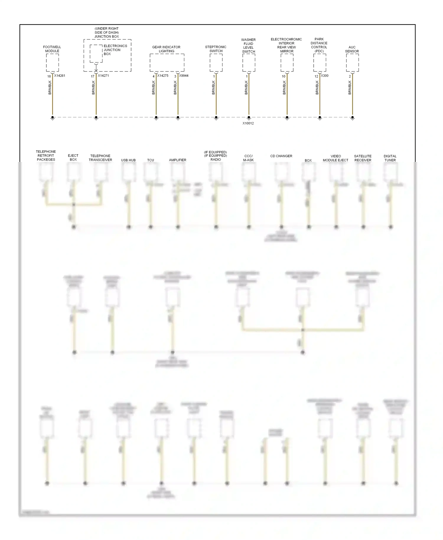 Wiring diagram luggage compartment right socket tail light outlet for BMW 1 series E81/E82/E87/E88 facelift (2007-2011) (1 of 1)