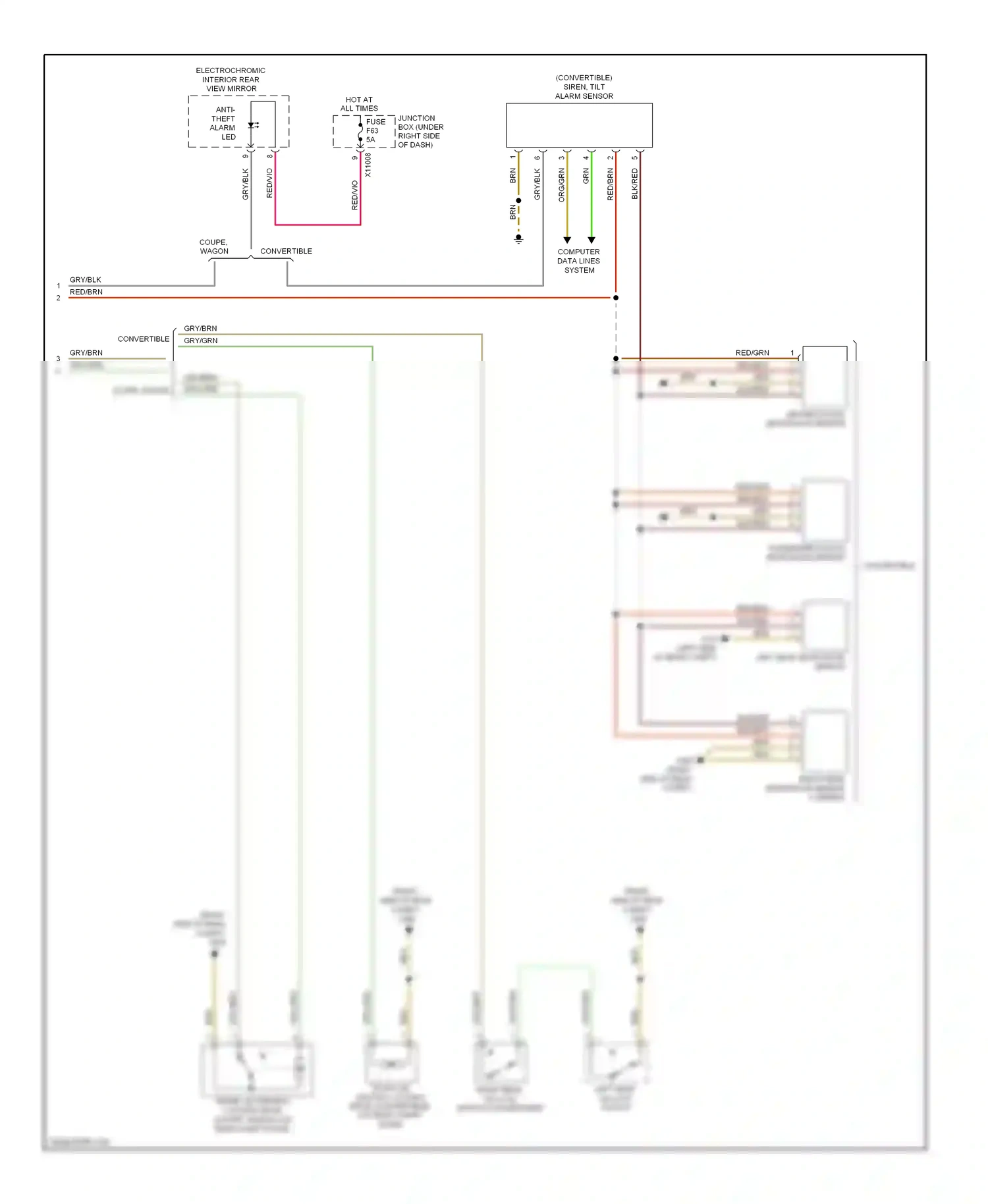 BMW 1 series E81/E82/E87/E88 facelift (2007-2011) org/grn wiring diagram  (5 of 59)