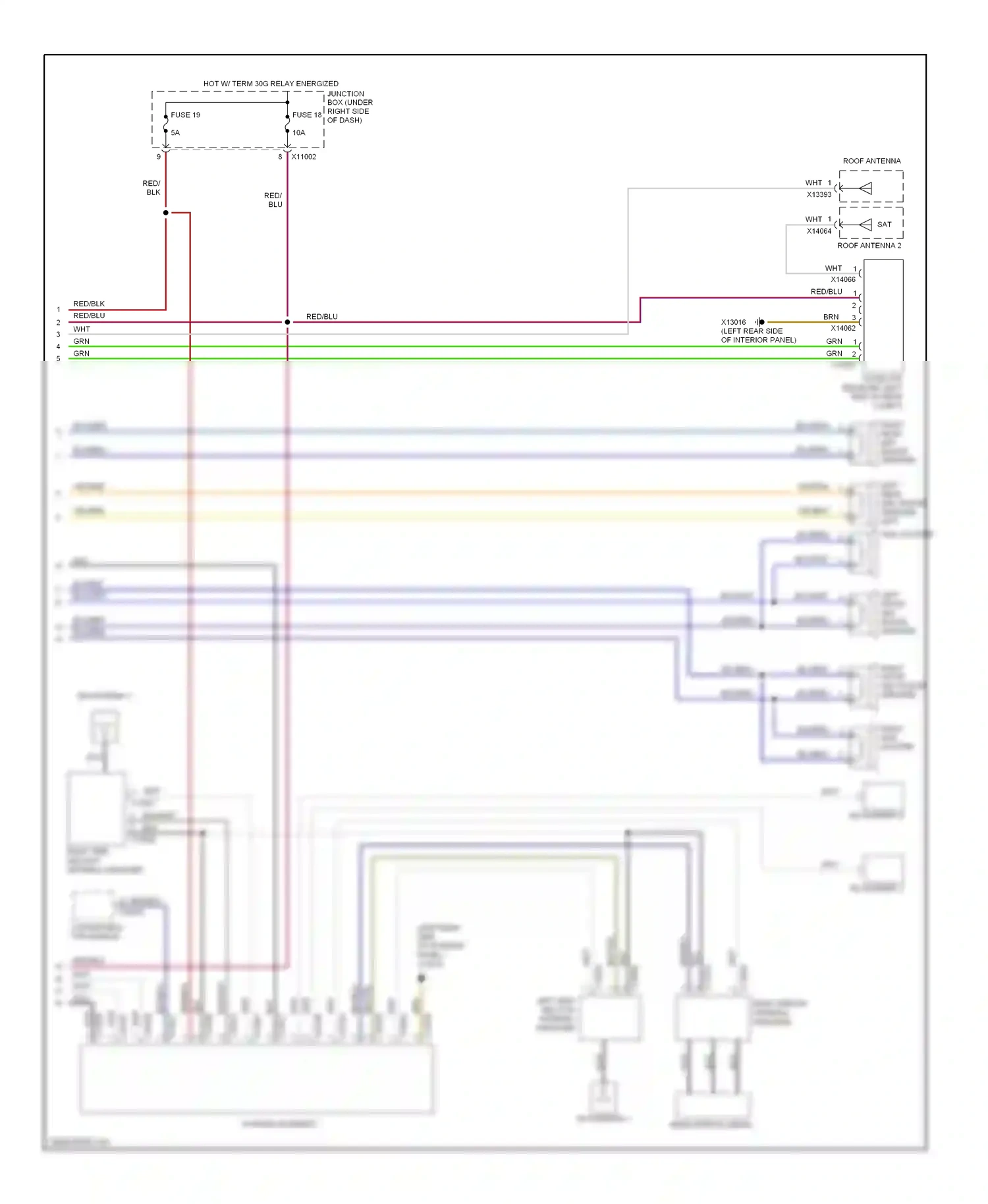 BMW 1 series E81/E82/E87/E88 facelift (2007-2011) red wiring diagram  (38 of 110)