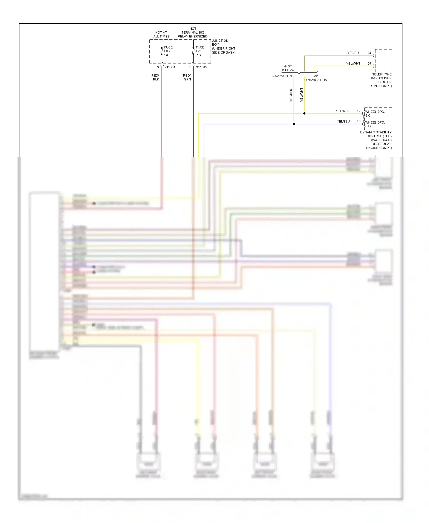 BMW 1 series E81/E82/E87/E88 facelift (2007-2011) red wiring diagram  (16 of 110)