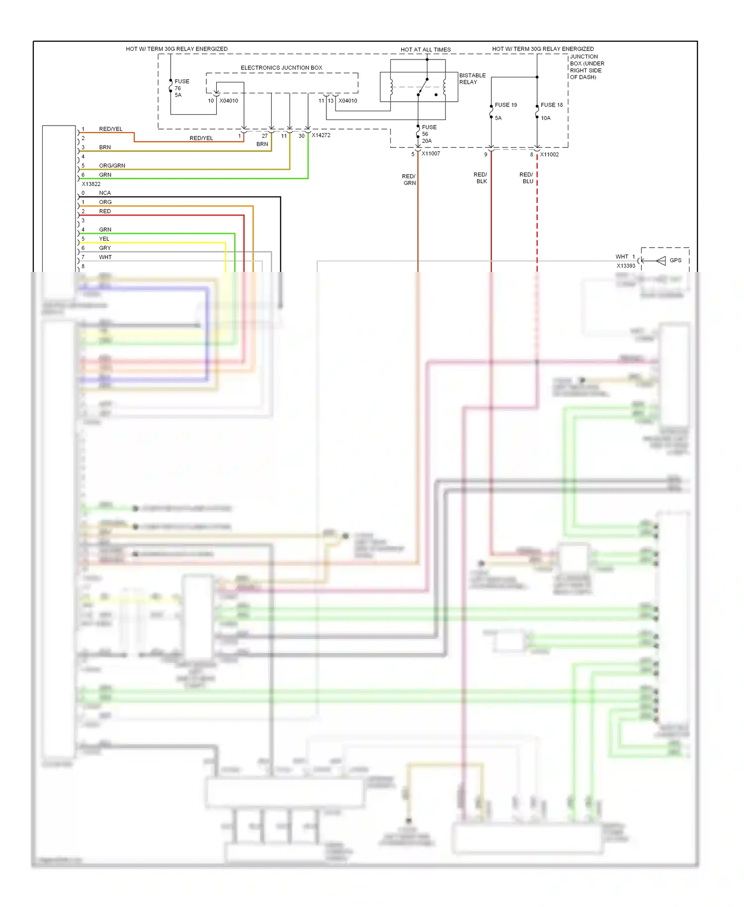 BMW 1 series E81/E82/E87/E88 facelift (2007-2011) red wiring diagram  (93 of 110)