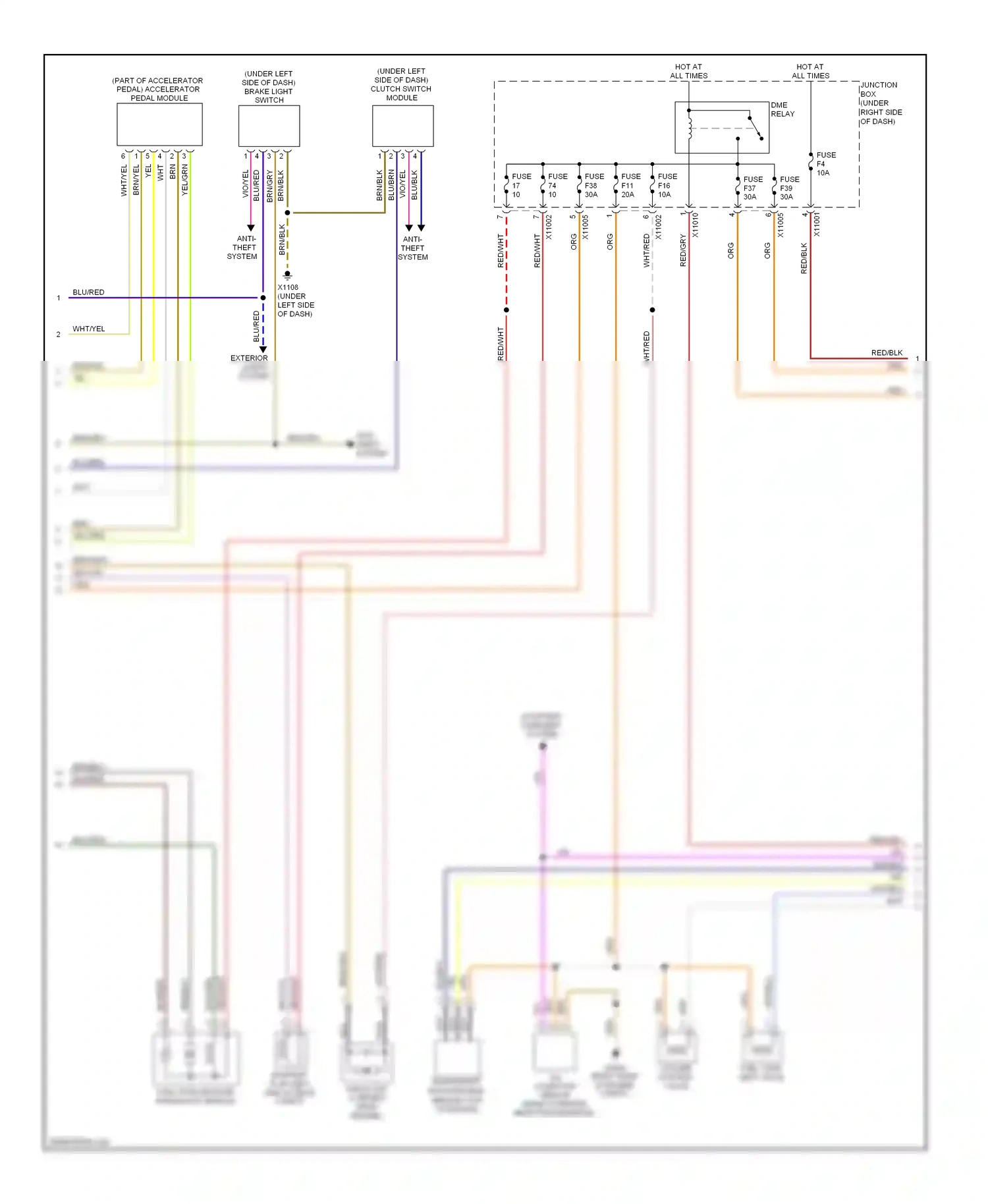 Wiring diagram red/wht for BMW 1 series E81/E82/E87/E88 facelift (2007-2011) (36 of 37)