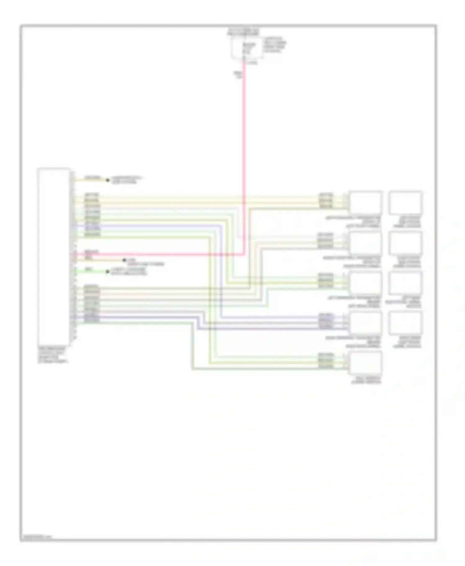 Wiring diagram left front electronic wheel module for BMW 1 series E81/E82/E87/E88 facelift (2007-2011)