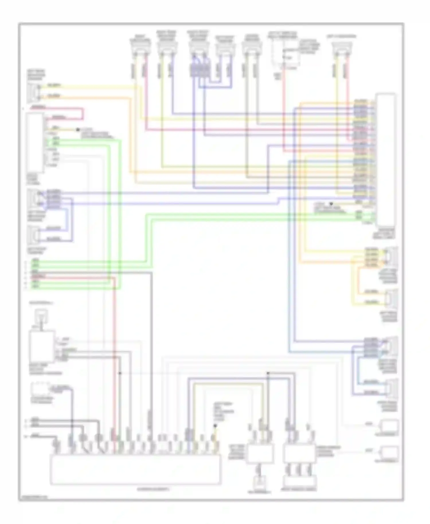 Wiring diagram right front mid-range speaker for BMW 1 series E81/E82/E87/E88 facelift (2007-2011)