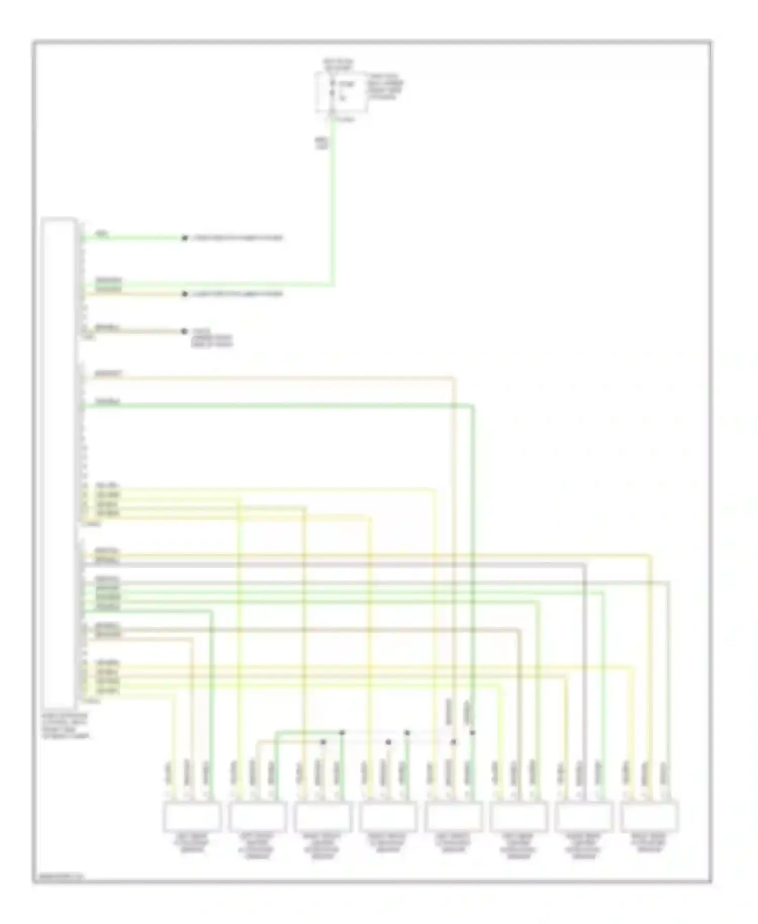 Wiring diagram right rear ultrasonic sensor for BMW 1 series E81/E82/E87/E88 facelift (2007-2011) (1 of 1)