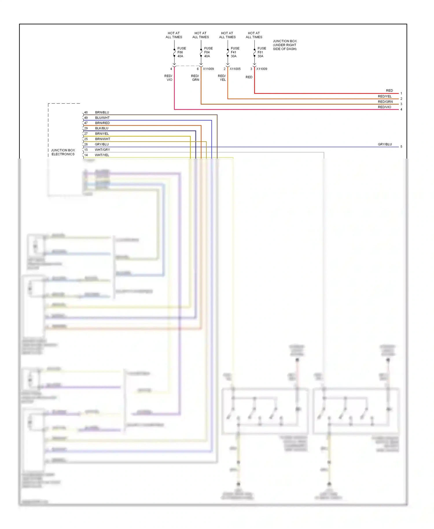Wiring diagram wht/gry for BMW 1 series E81/E82/E87/E88 facelift (2007-2011) (2 of 8)
