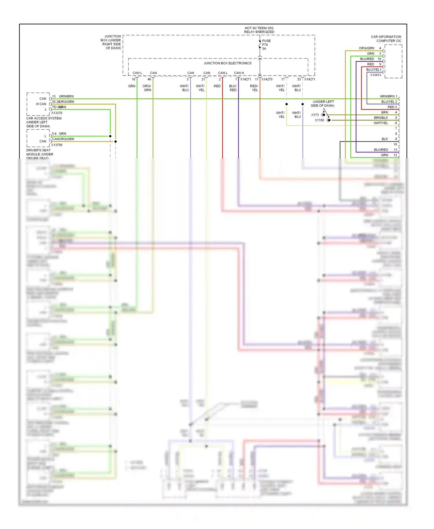 BMW 1 series E81/E82/E87/E88 facelift (2007-2011) wht/yel wiring diagram  (4 of 24)