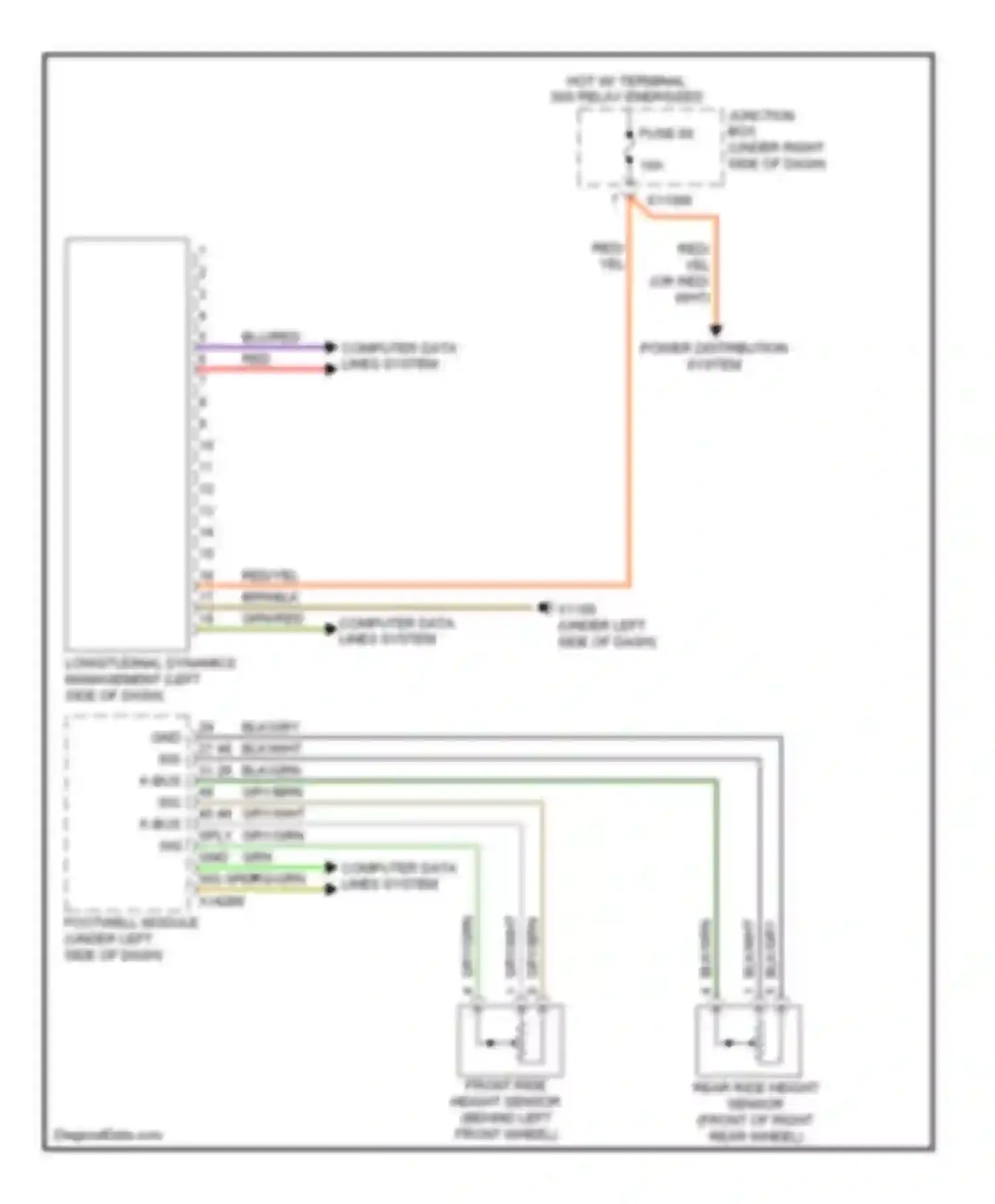 1 series BMW F20/F21 (2011-2015): Electronic suspension circuit