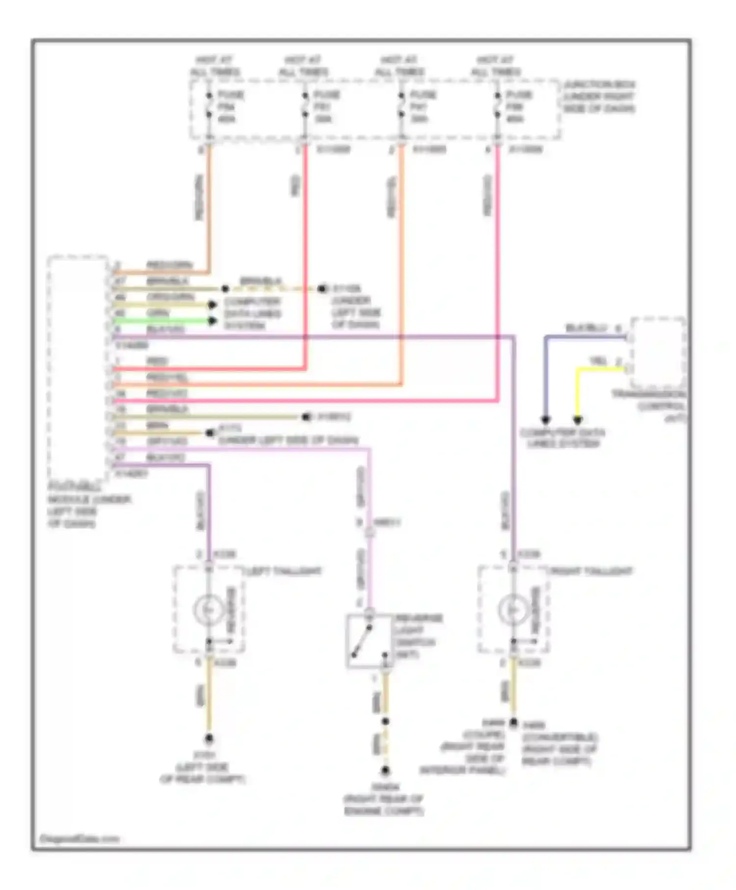 Wiring diagram red/vio for BMW 1 series F20/F21 (2011-2015)
