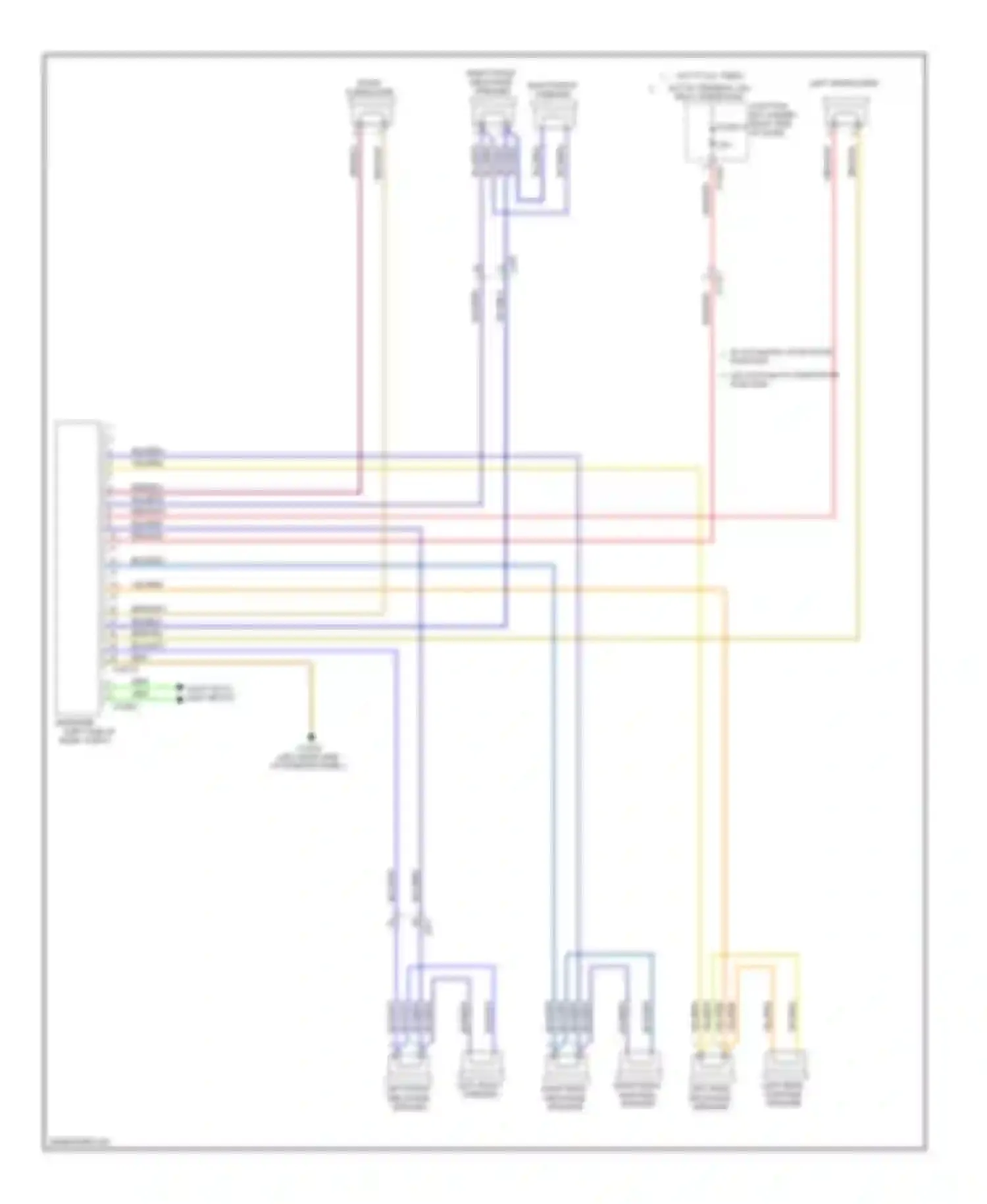 Wiring diagram left rear mid-range speaker for BMW 1 series F20/F21 (2011-2015) (5 of 6)