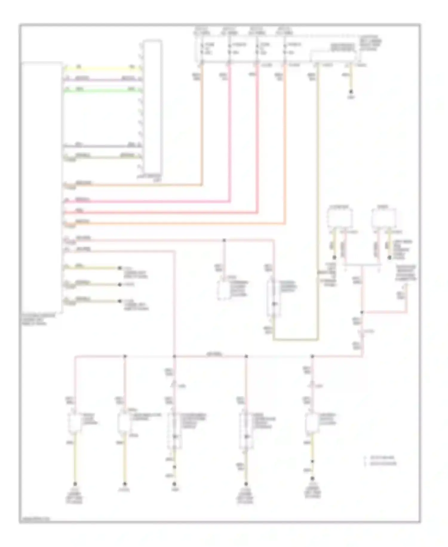 Wiring diagram passenger's door power window switch for BMW 1 series F20/F21 (2011-2015) (2 of 3)