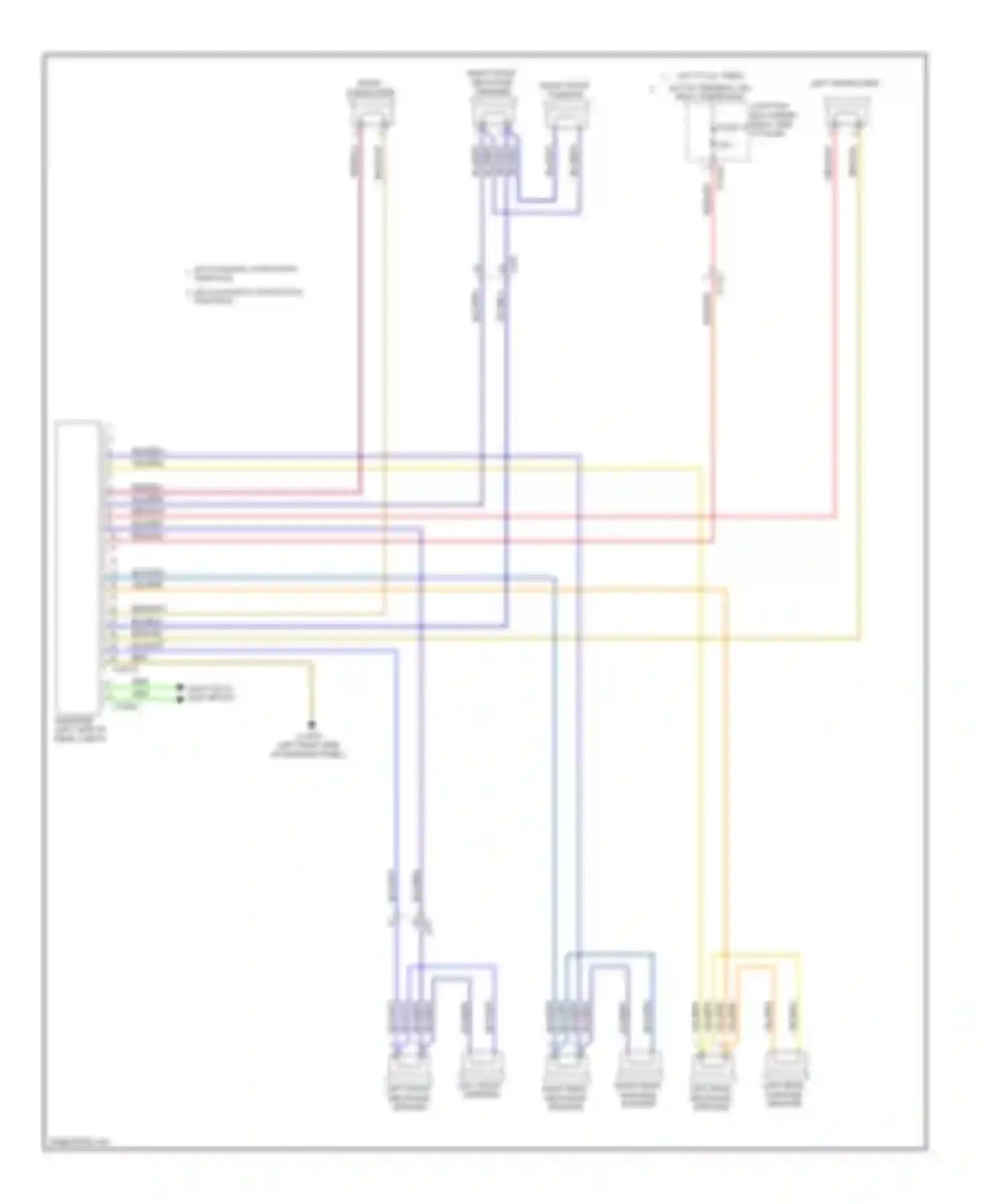 Wiring diagram w/ automatic start/stop function w/o automatic start/stop function for BMW 1 series F20/F21 (2011-2015) (6 of 6)