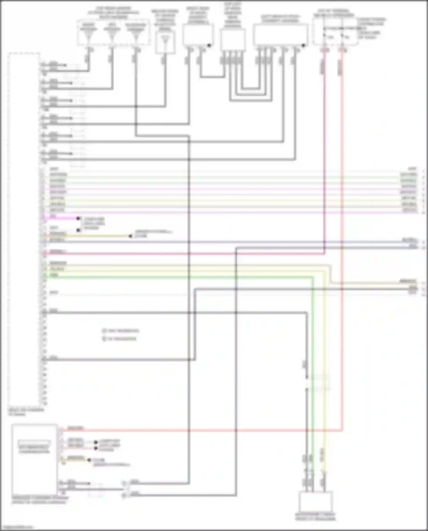 Car Wiring Diagrams for 2 series Gran Coupe BMW F44 (2019-2024): Navigation circuit, w/ hifi radio w/o active sound design (1 of 4)