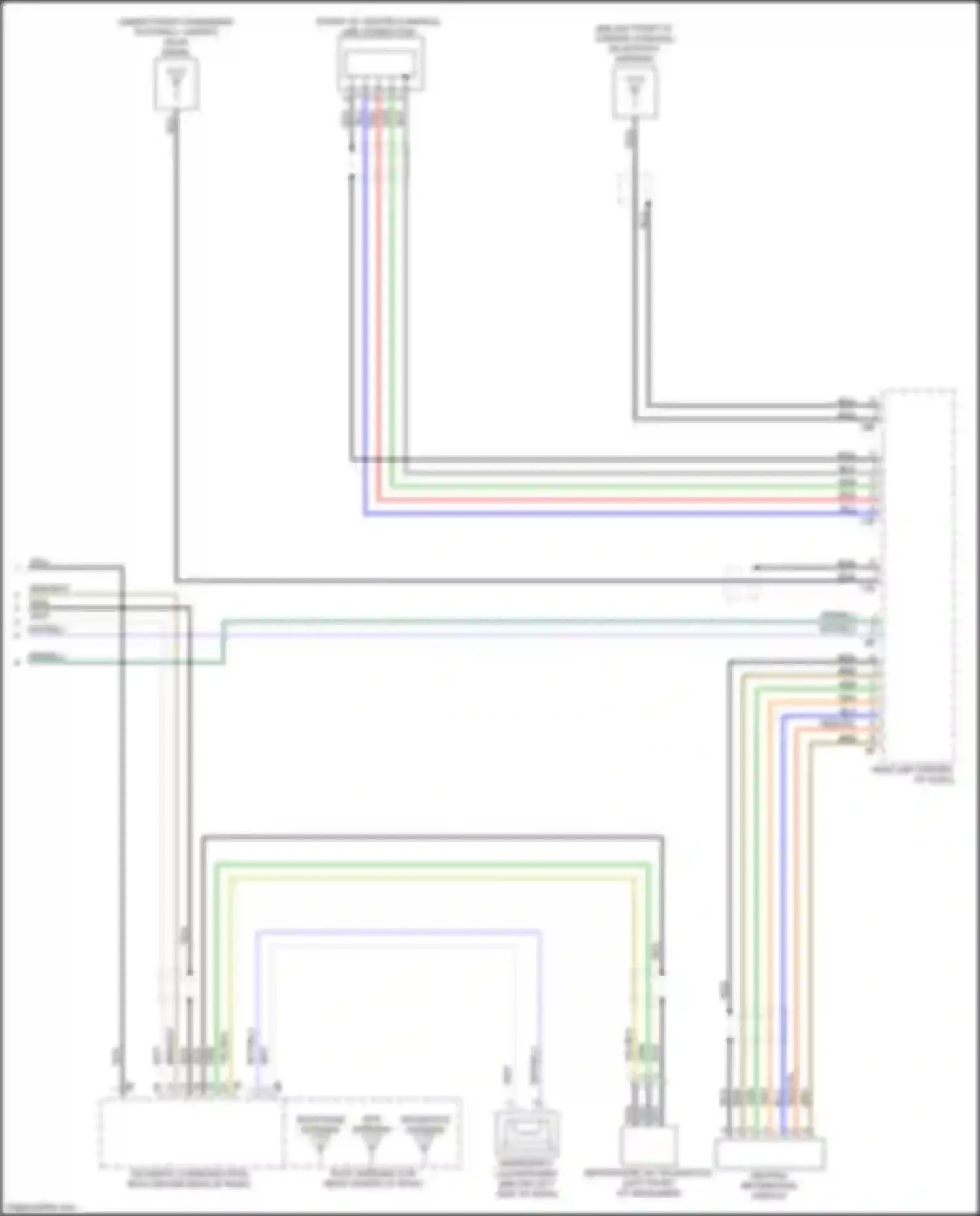 Car Wiring Diagrams for 2 series Gran Coupe BMW F44 (2019-2024): Navigation circuit, w/ hifi radio w/o active sound design (4 of 4)