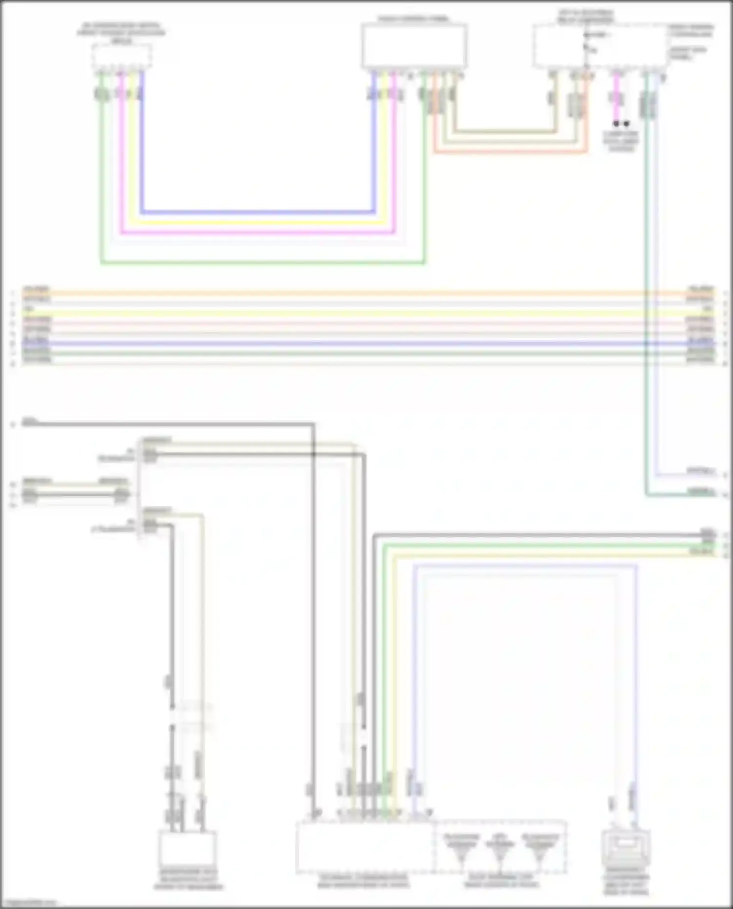 Car Wiring Diagrams for 2 series Gran Coupe BMW F44 (2019-2024): Navigation circuit, w/o hifi radio & active sound design (2 of 4)