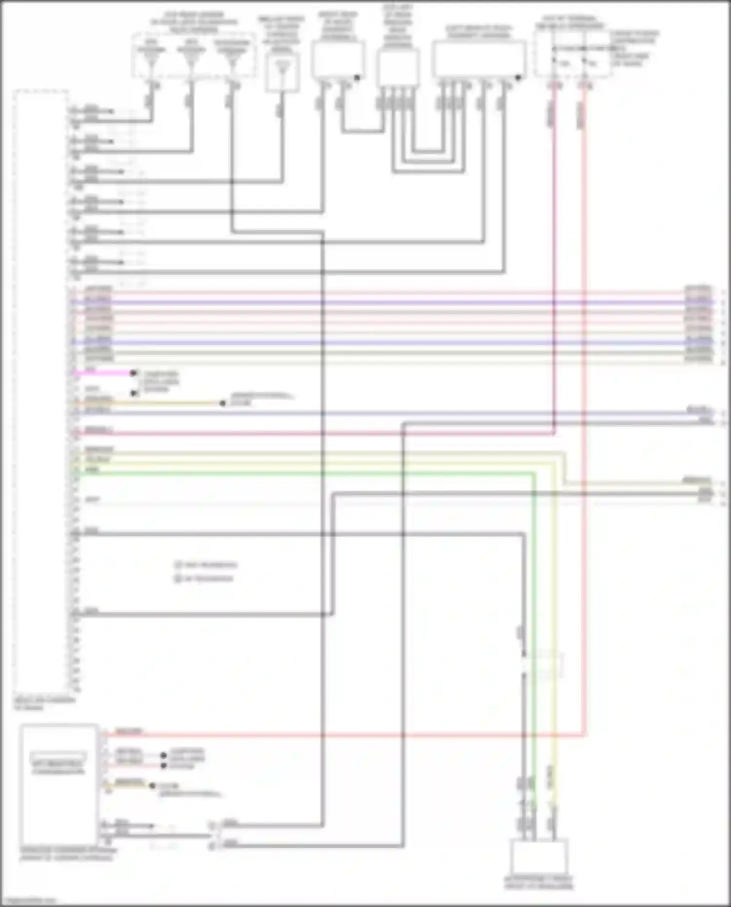 Car Wiring Diagrams for 2 series Gran Coupe BMW F44 (2019-2024): Navigation circuit, w/o hifi radio w/ active sound design (1 of 4)